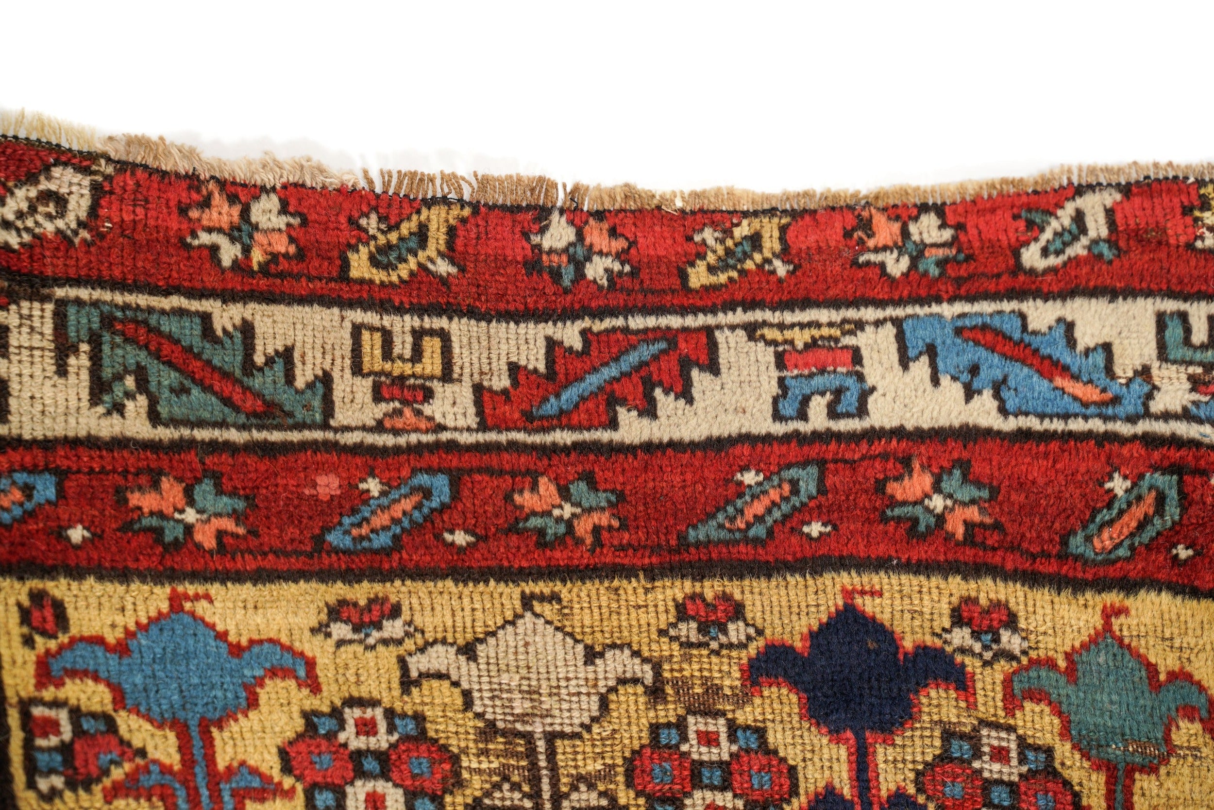 Antique Caucasian Kuba Hallway Rug 8'10" x 3'3"