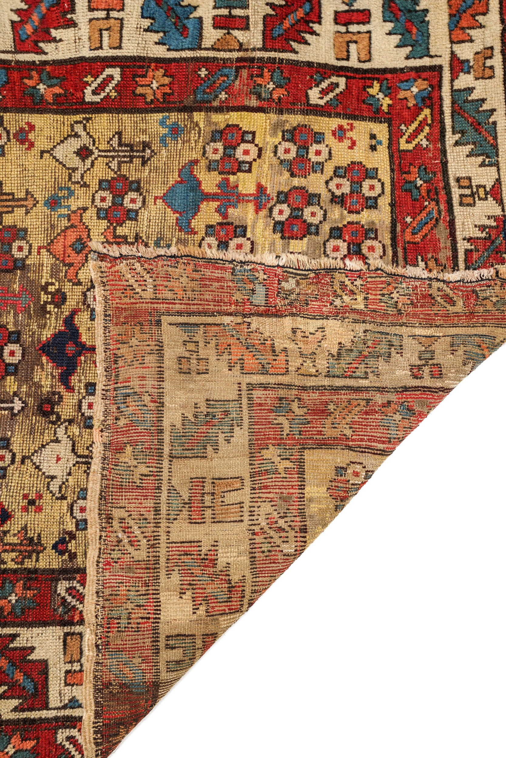 Antique Caucasian Kuba Hallway Rug 8'10" x 3'3"
