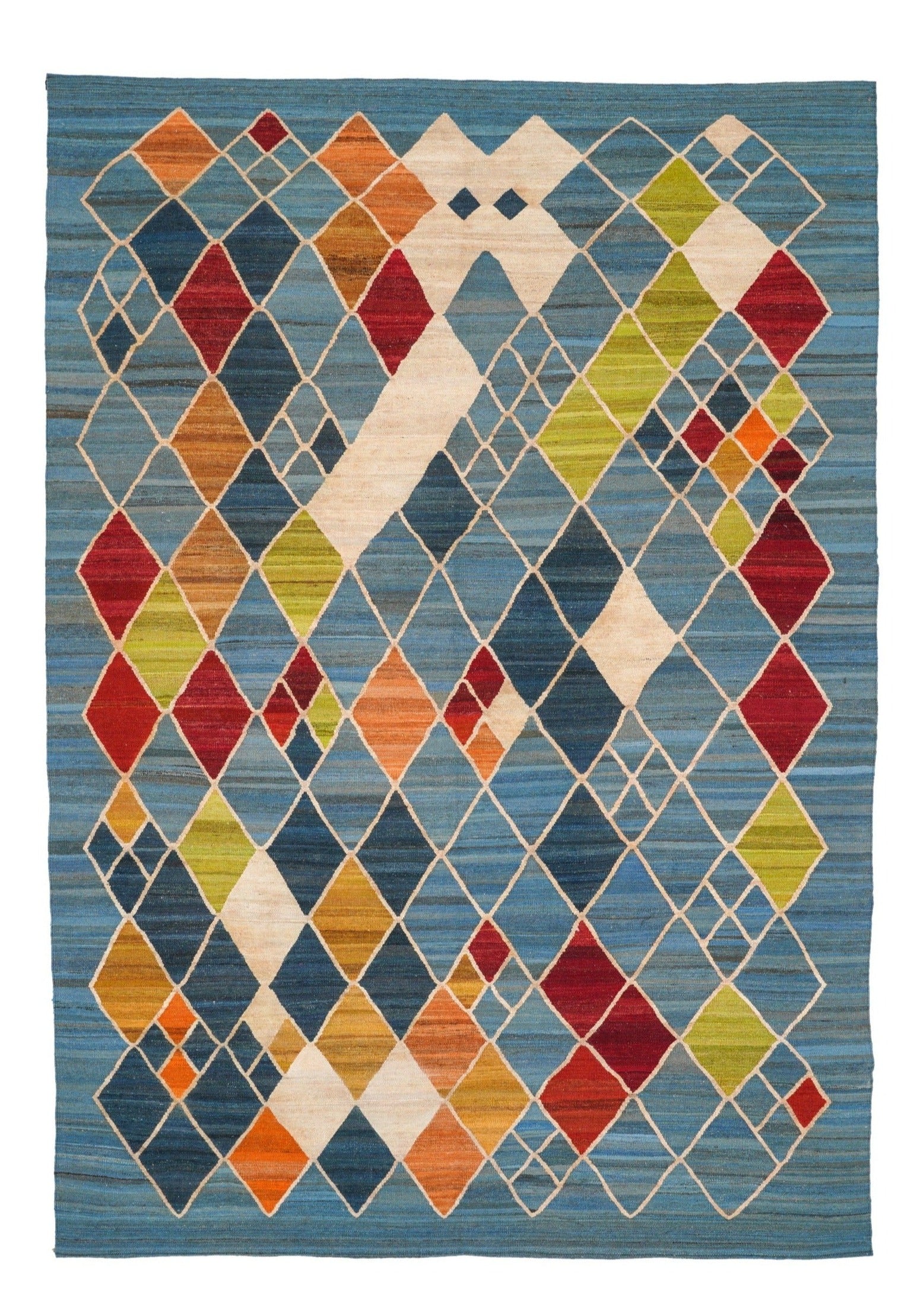 Modern Argyle Kilim 9'6"x 6'8"