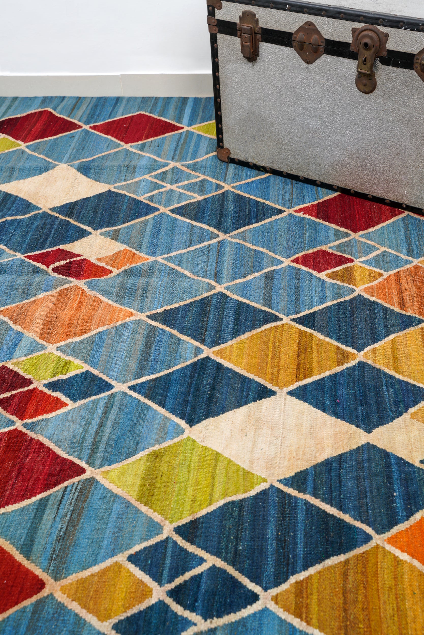 Modern Argyle Kilim 9'6"x 6'8"