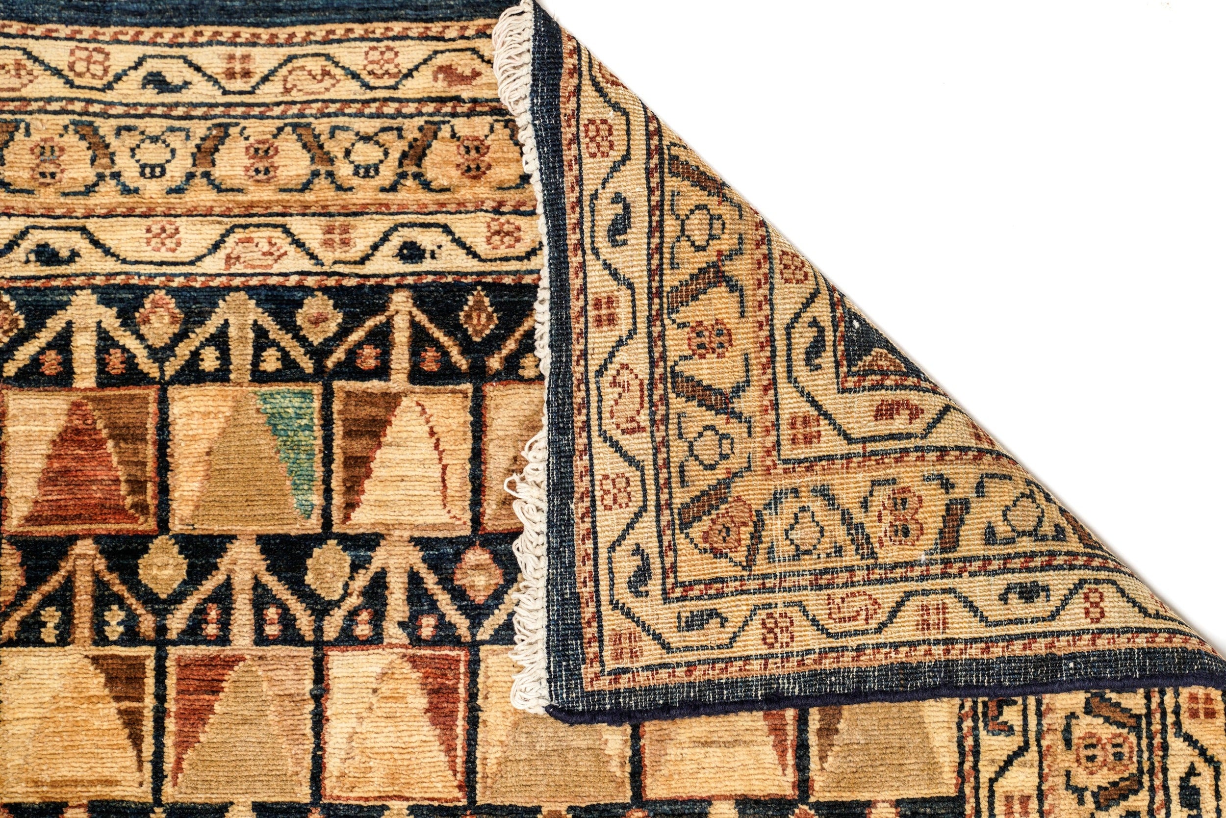 Modern Afghan Farahan Runner Rug 11' x 3'4"