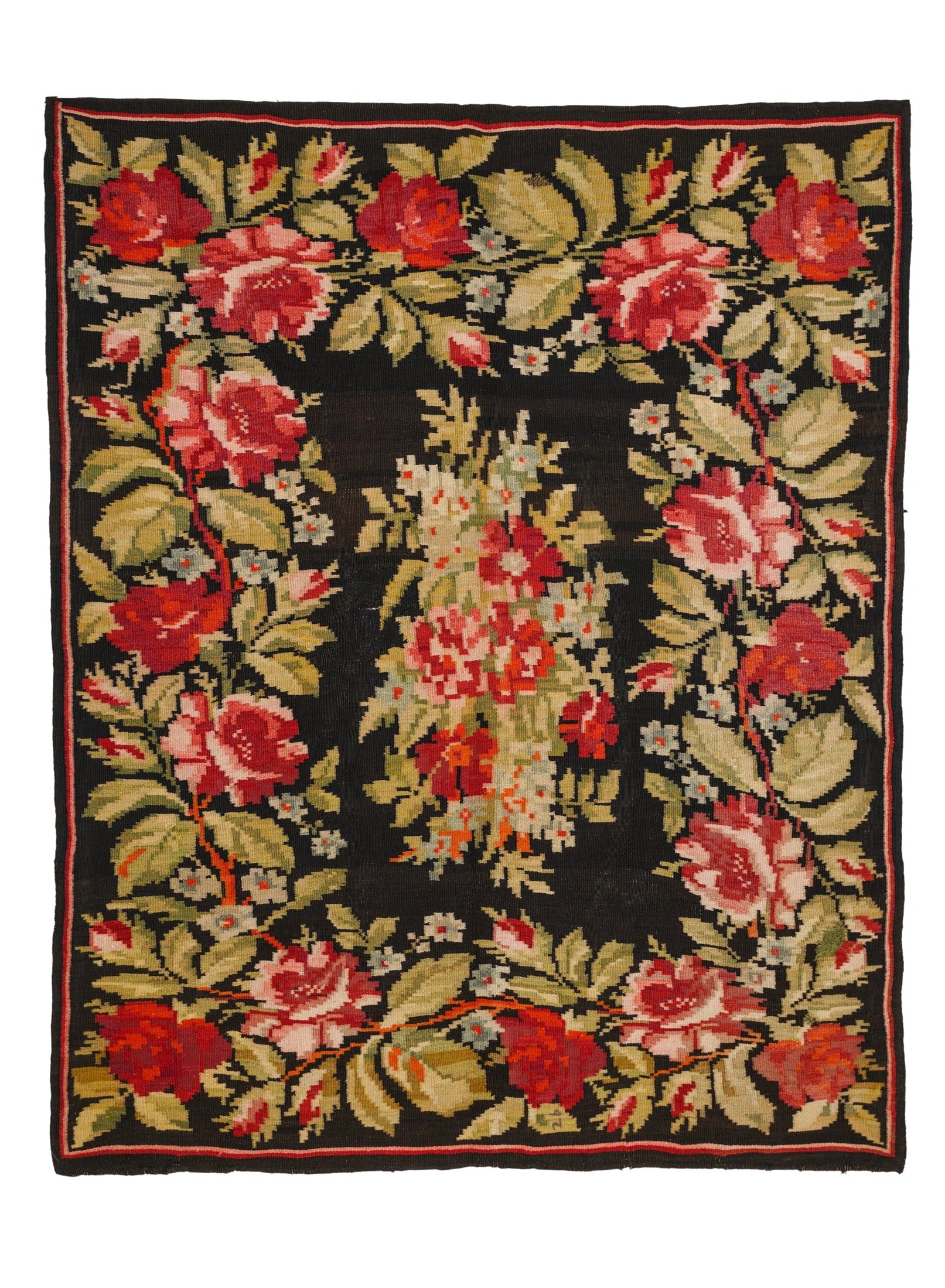 Antique Romanian Bessarabian Kilim 6'9" x 5'7"