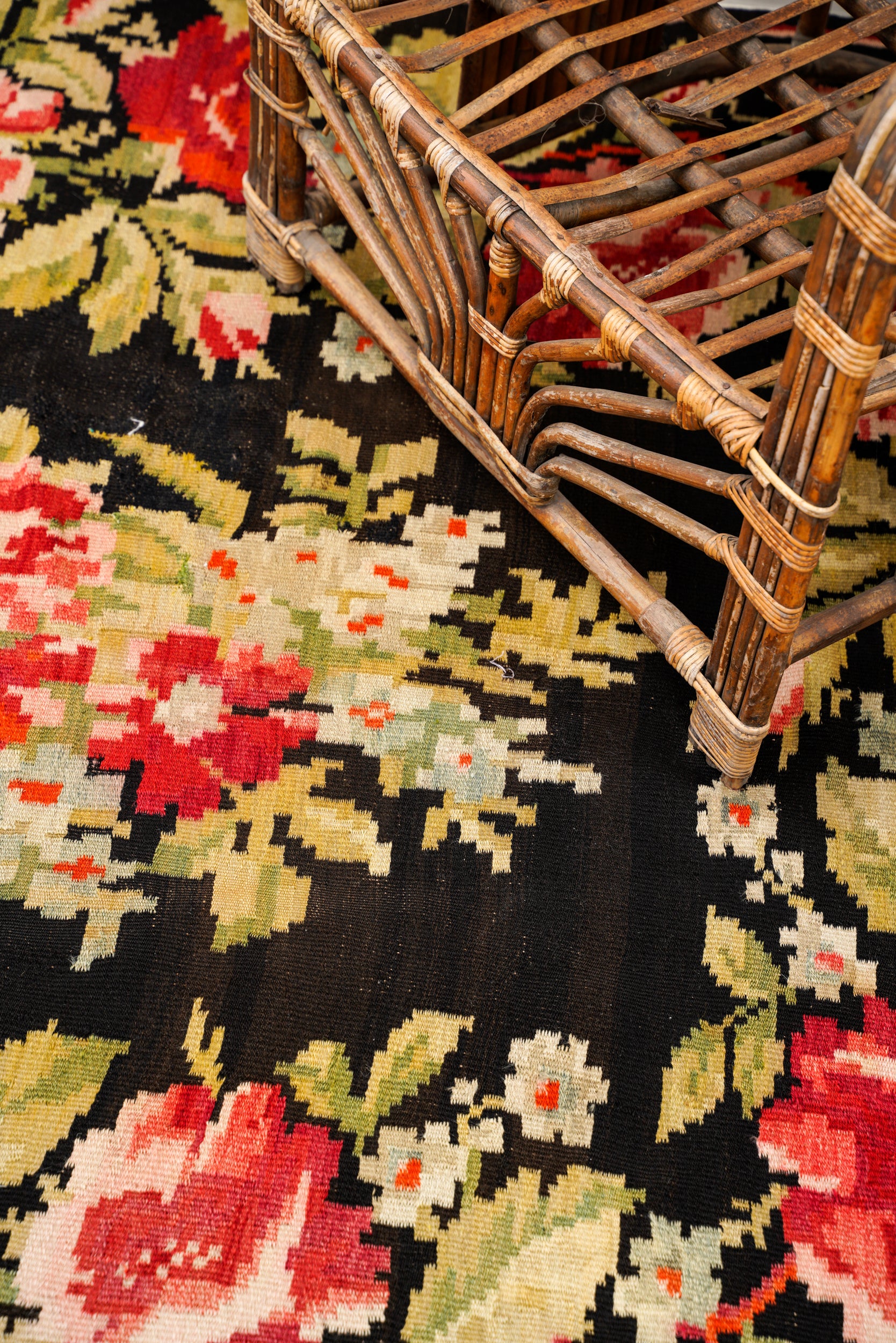 Antique Romanian Bessarabian Kilim 6'9" x 5'7"