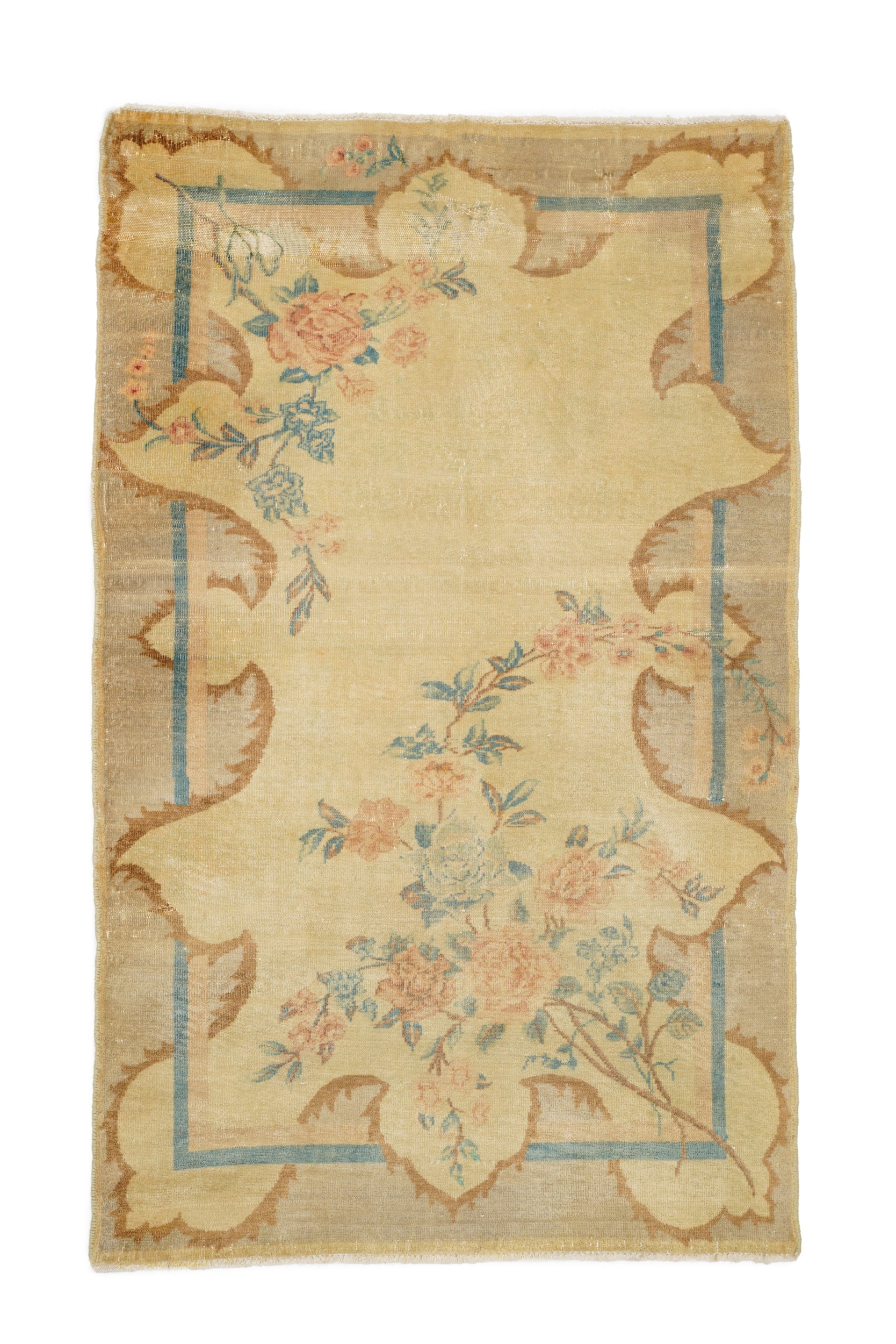 Vintage Pakistani Floral Rug 5' x 3'