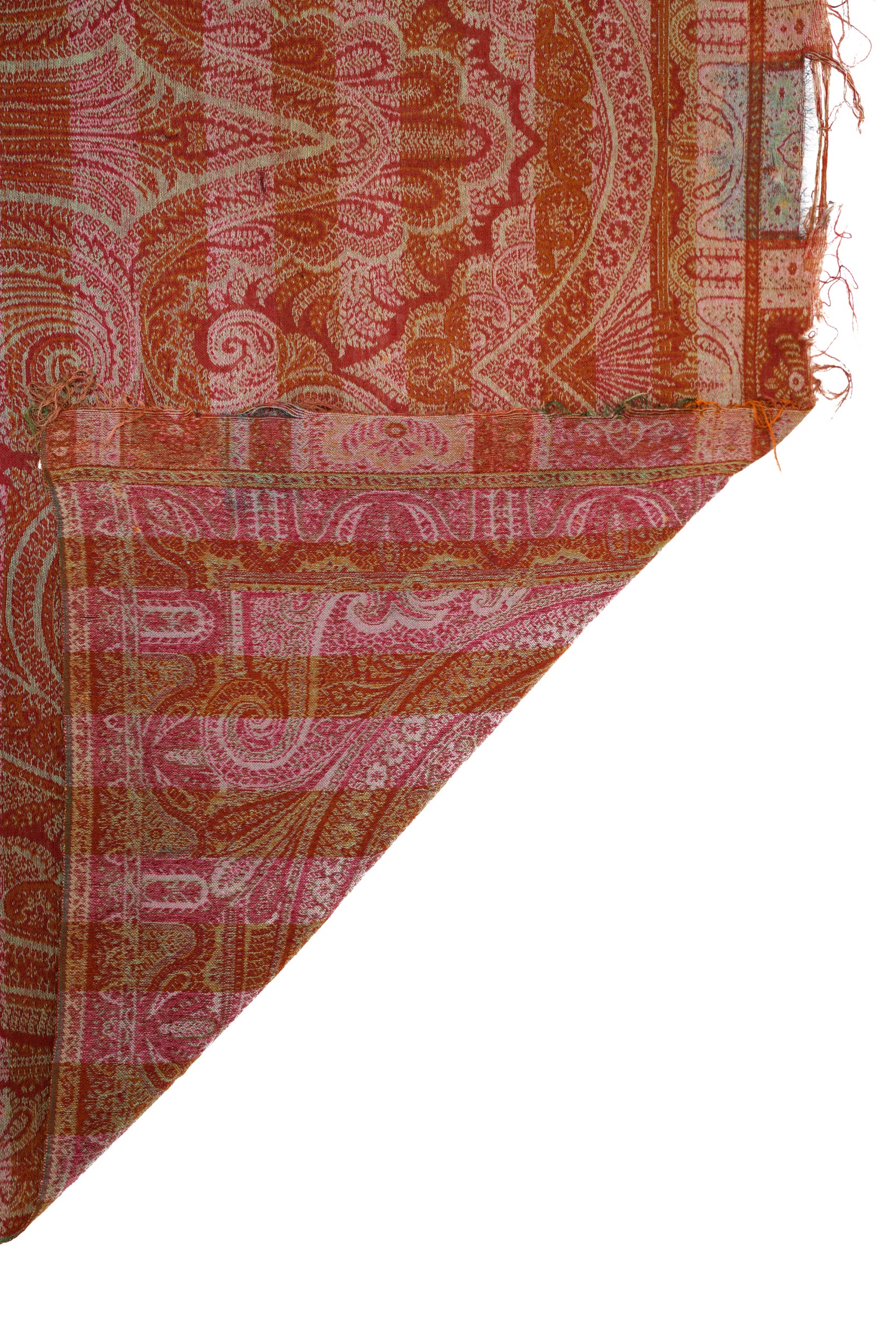 Vintage european Jacquard Paisley Shawl 10' x 5'