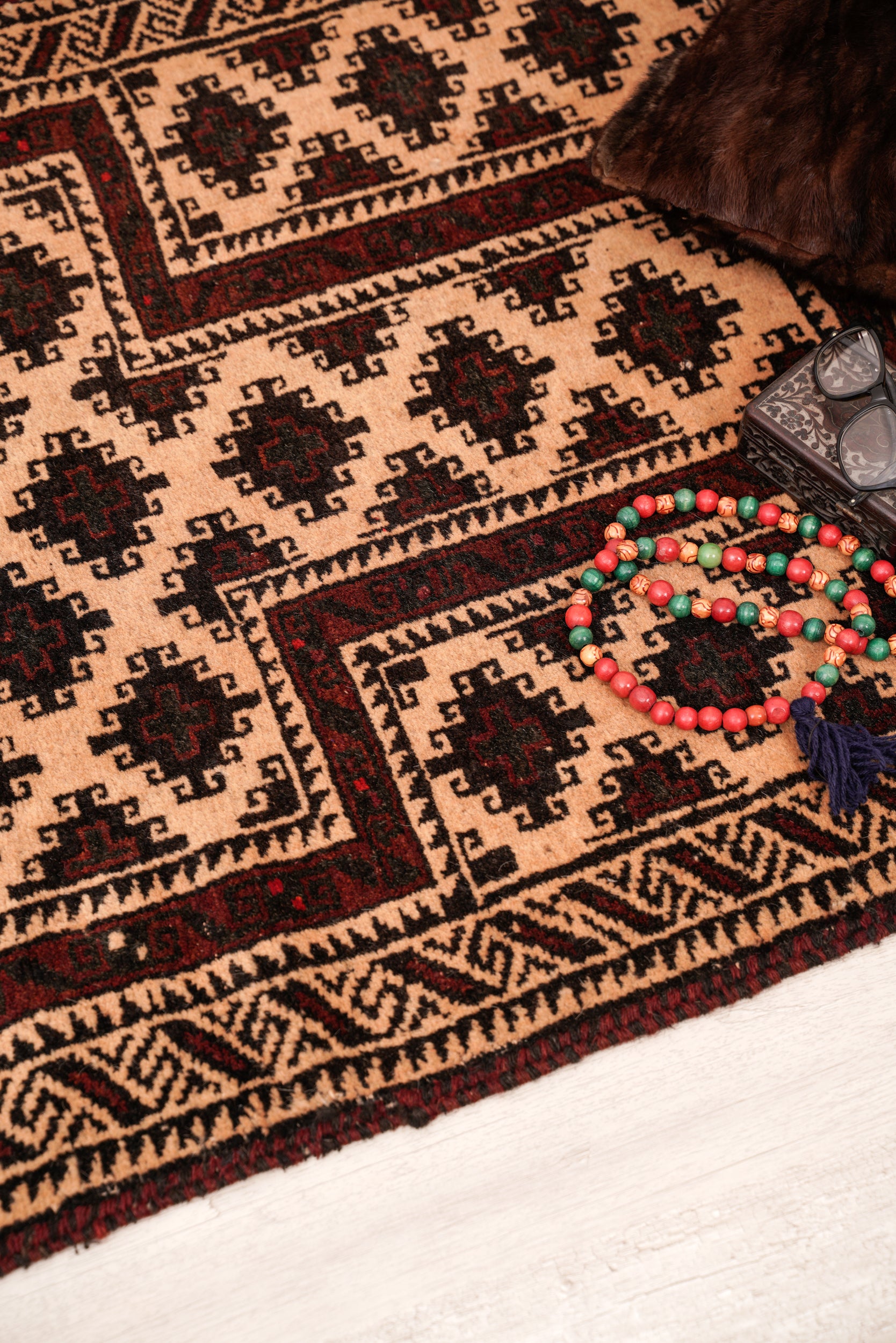 Vintage Baloch Prayer Rug 4'3" x 2'10"