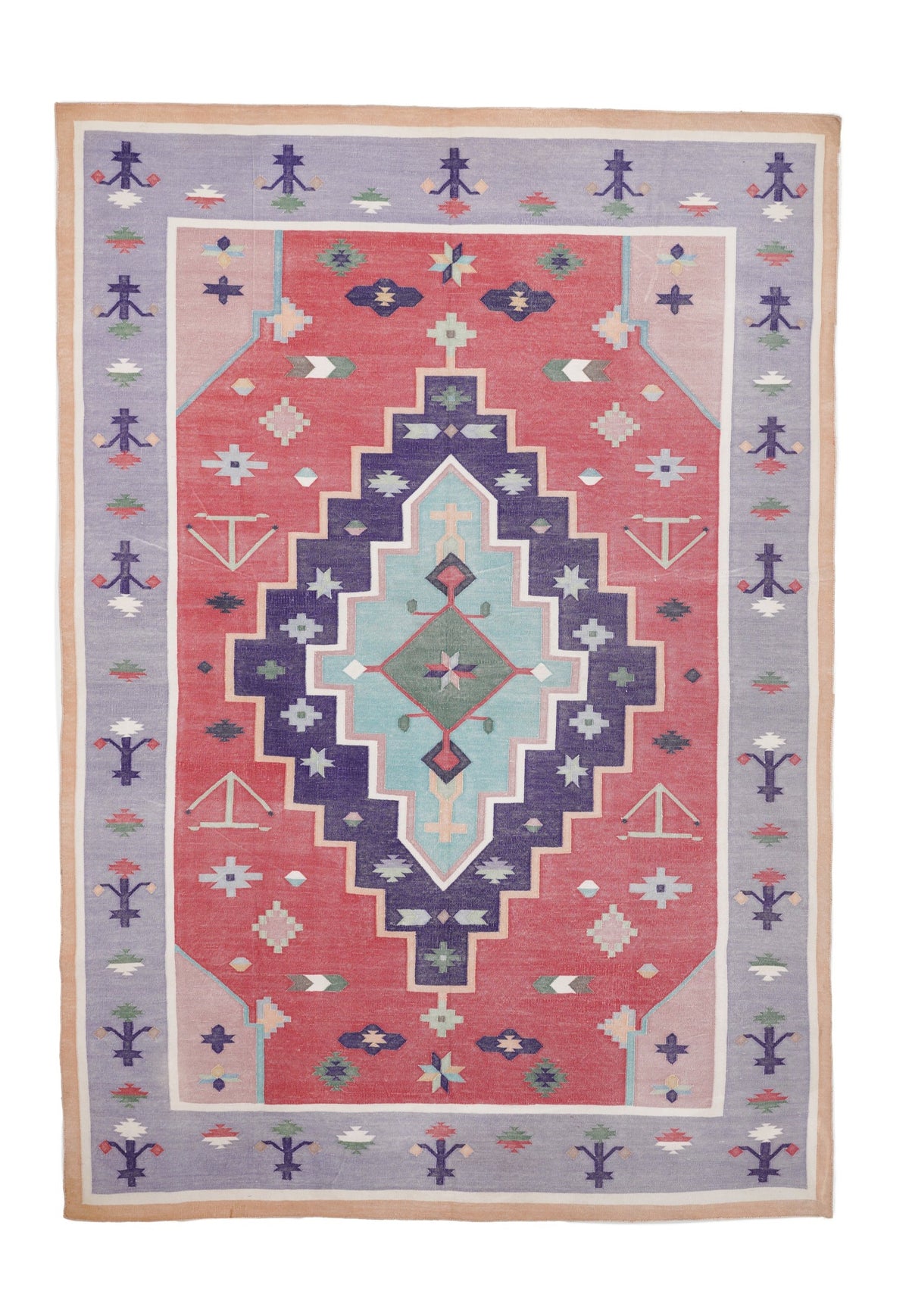Vintage Indian Dhurrie 8'9" x 6'