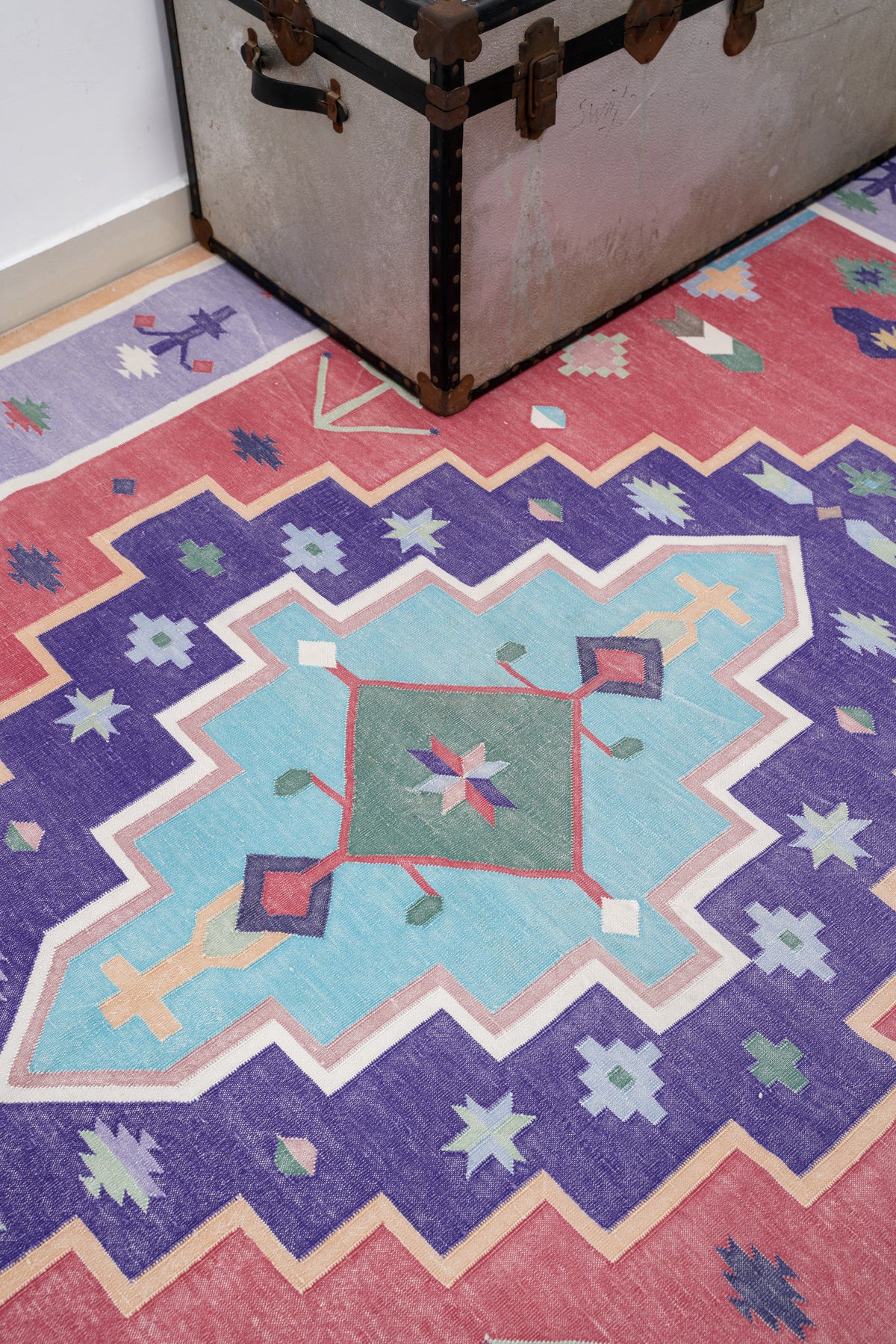 Vintage Indian Dhurrie 8'9" x 6'