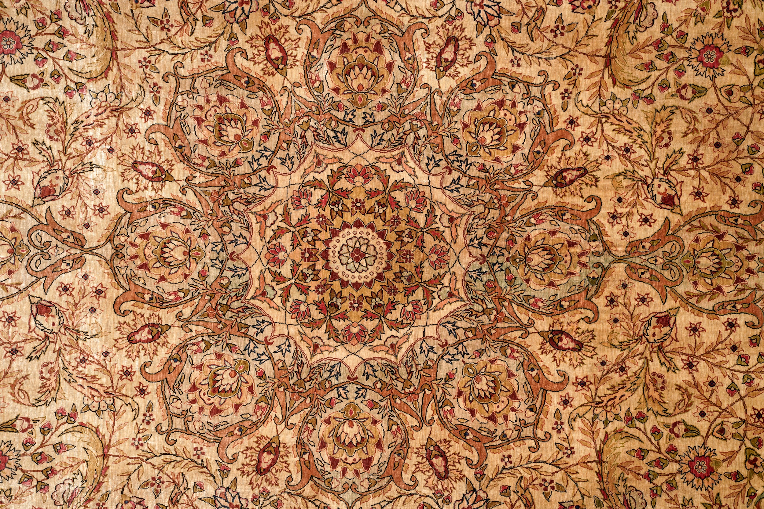 Vintage Turkish Silk Hereke Ozipek 10'6" x 6'6"