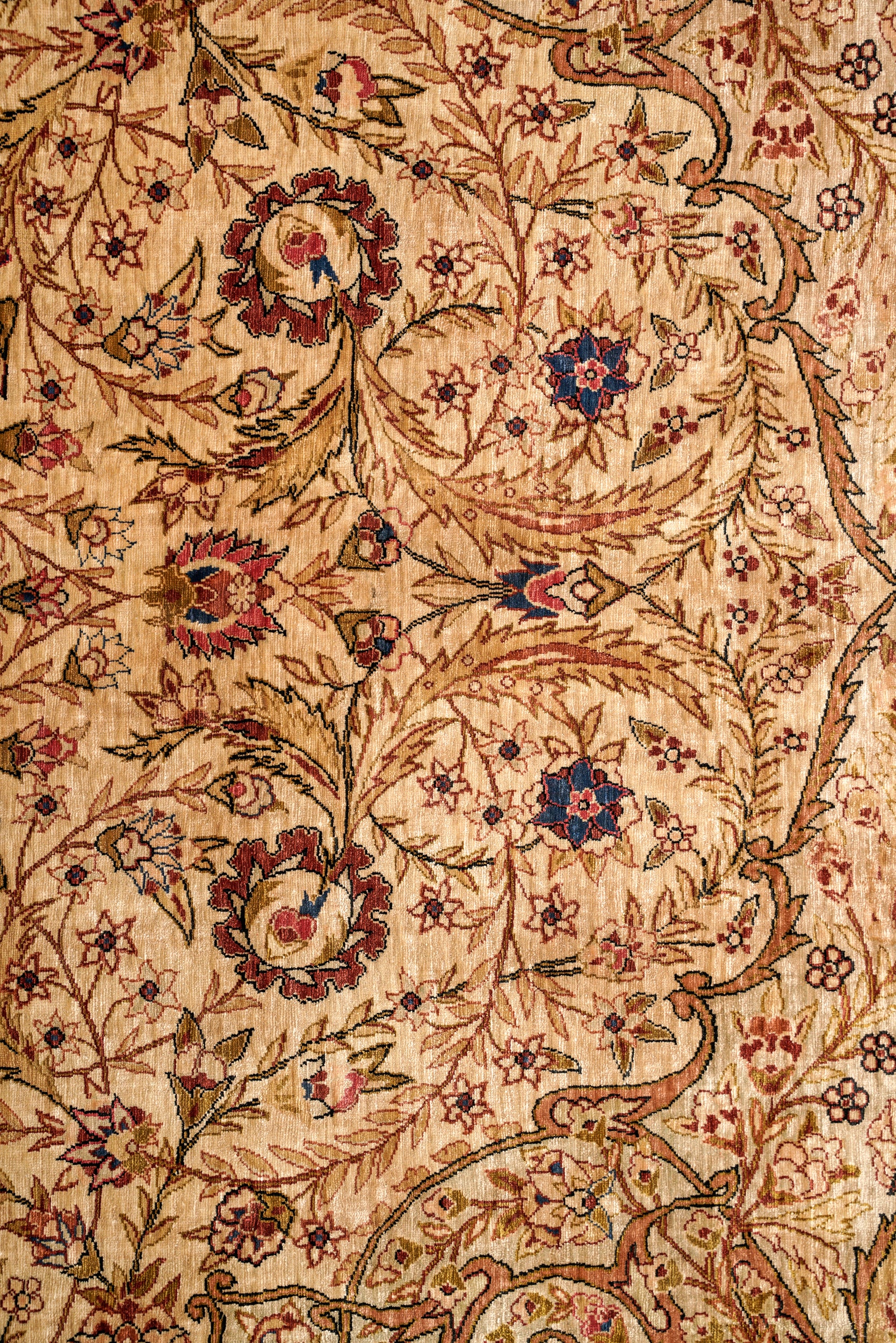 Vintage Turkish Silk Hereke Ozipek 10'6" x 6'6"