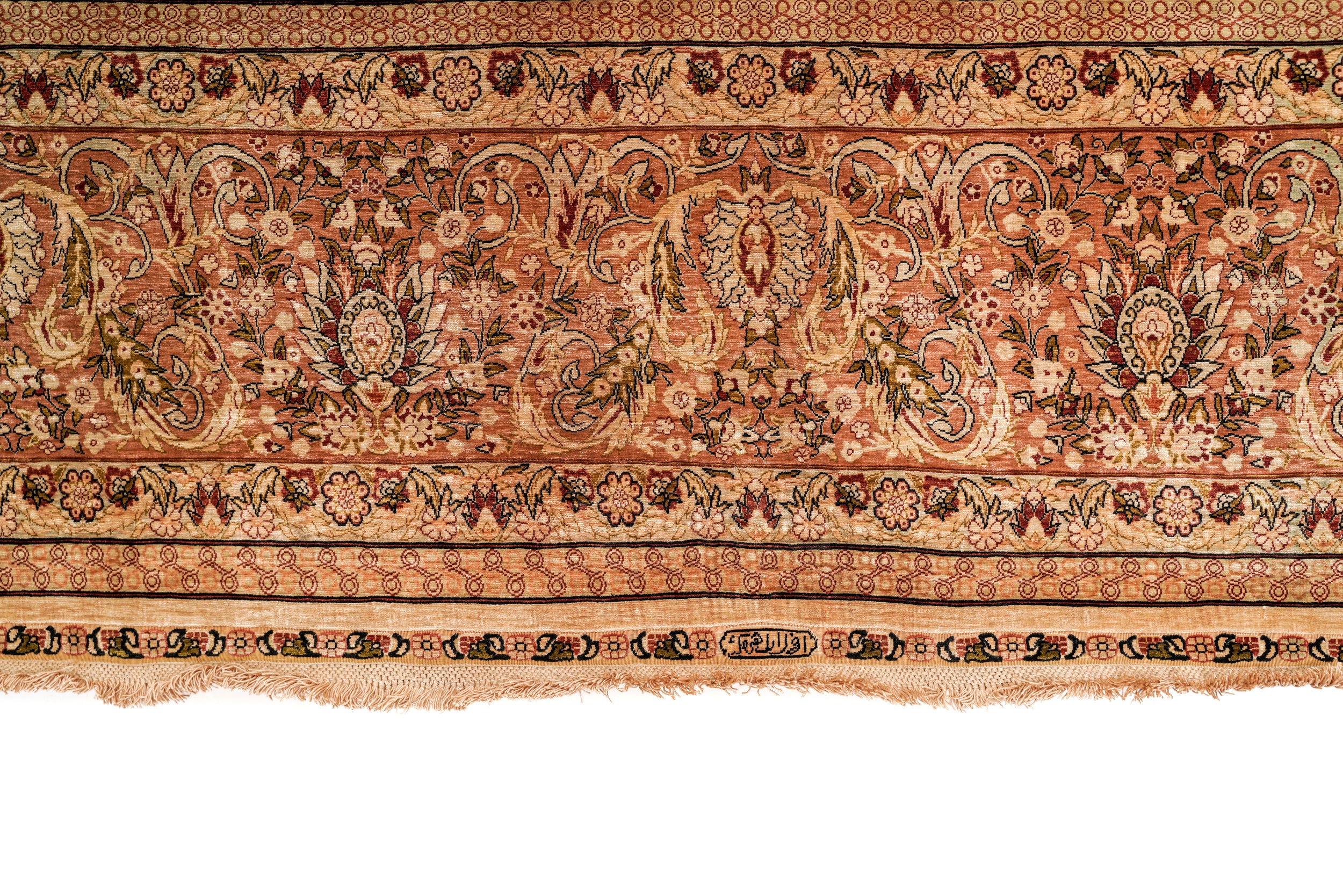 Vintage Turkish Silk Hereke Ozipek 10'6" x 6'6"