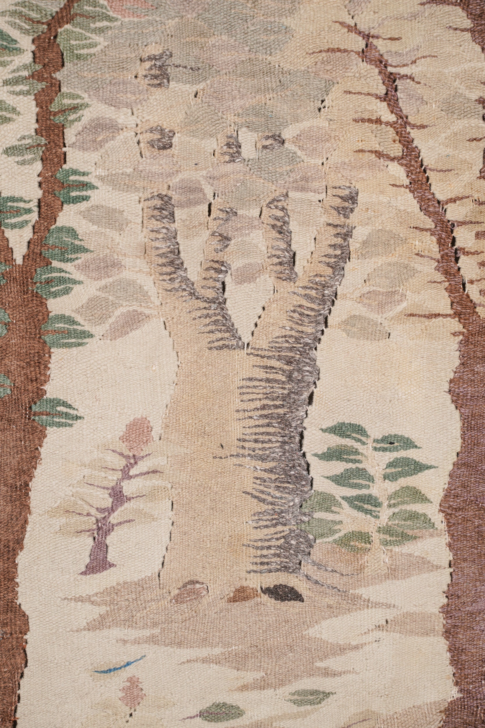 Vintage Scandinavian Naturalist Tapestry 5'7" x 3'1"