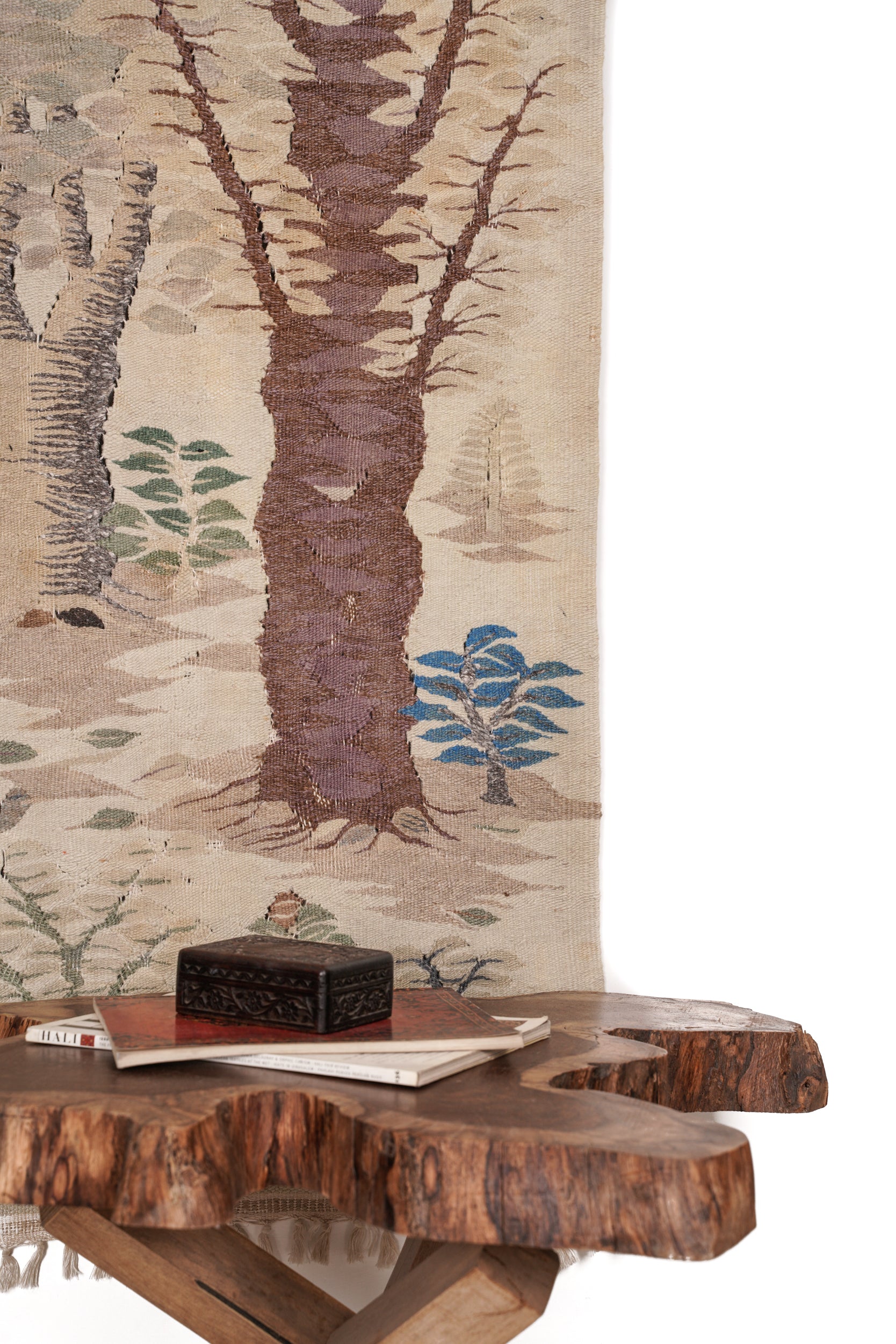 Vintage Scandinavian Naturalist Tapestry 5'7" x 3'1"