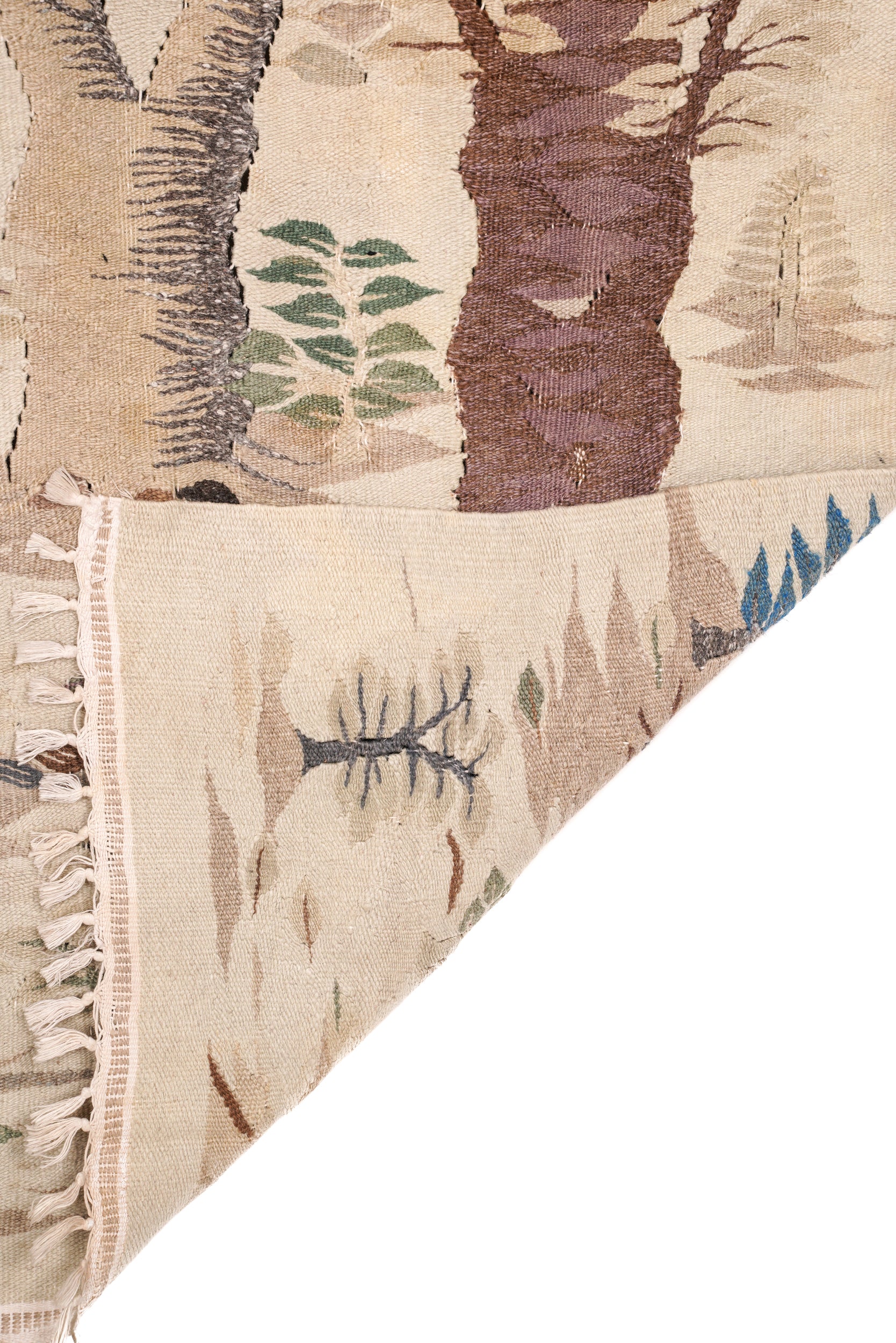 Vintage Scandinavian Naturalist Tapestry 5'7" x 3'1"