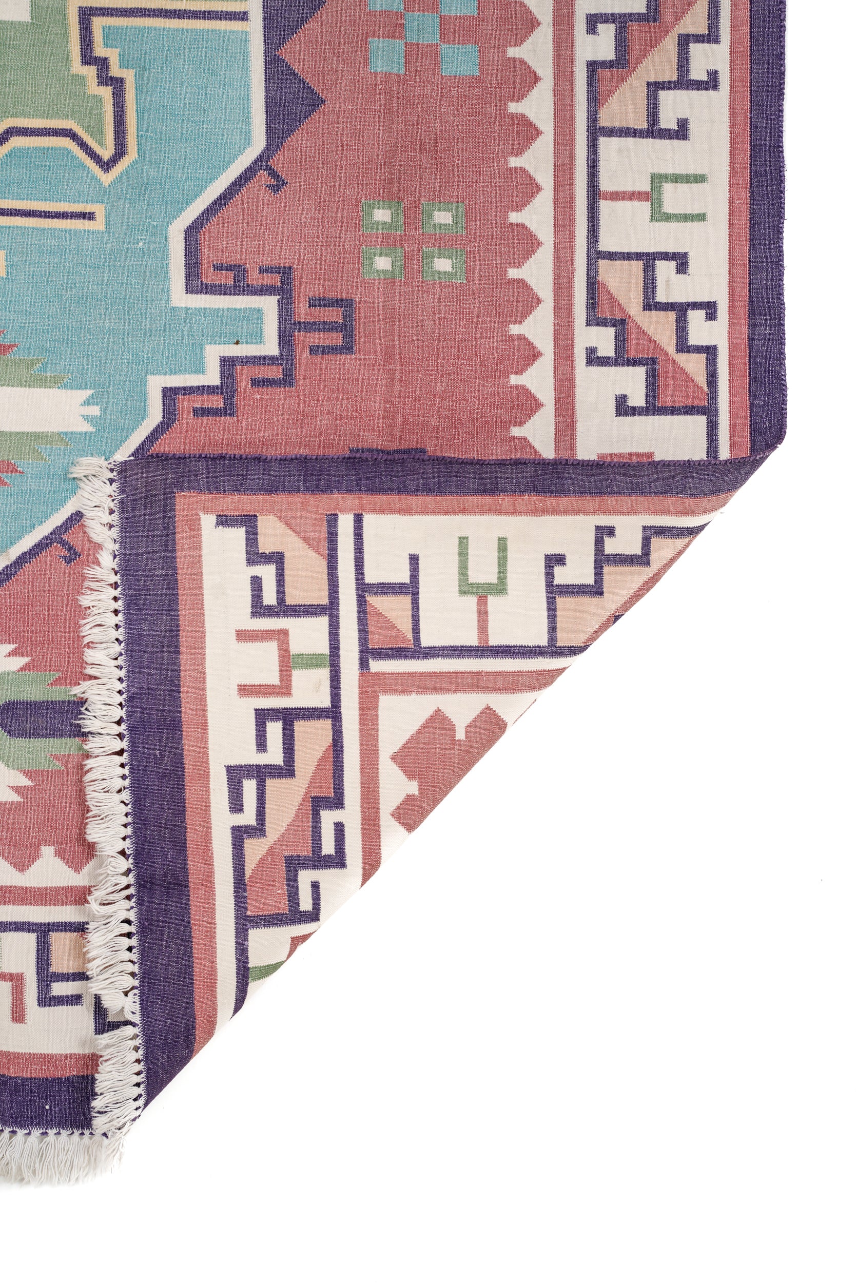 Vintage Indian Stonewashed Dari Kilim 7'7" x 5'2"