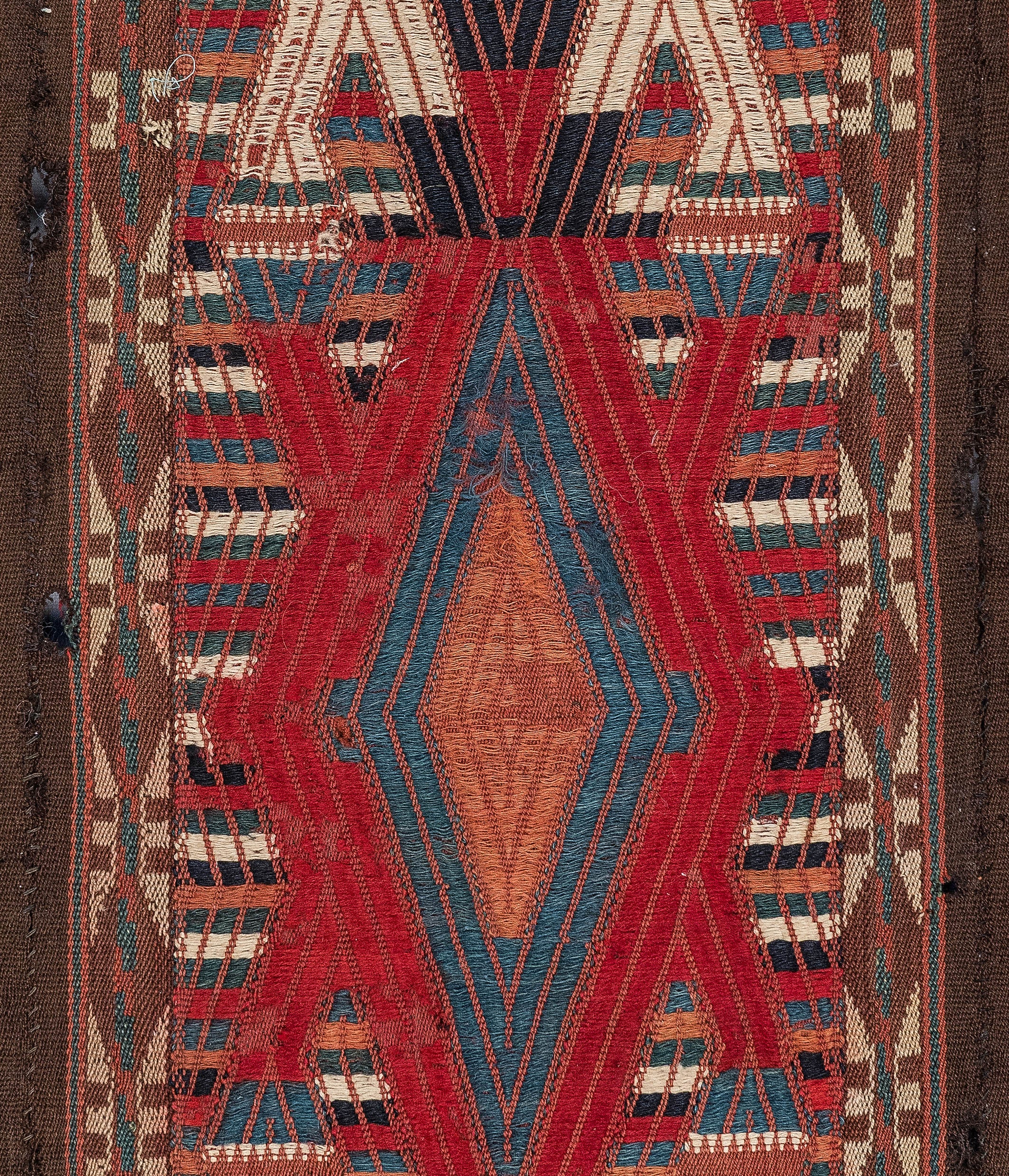 Antique Tekke Turkoman tent band Kilim 8'6" x 3'4"