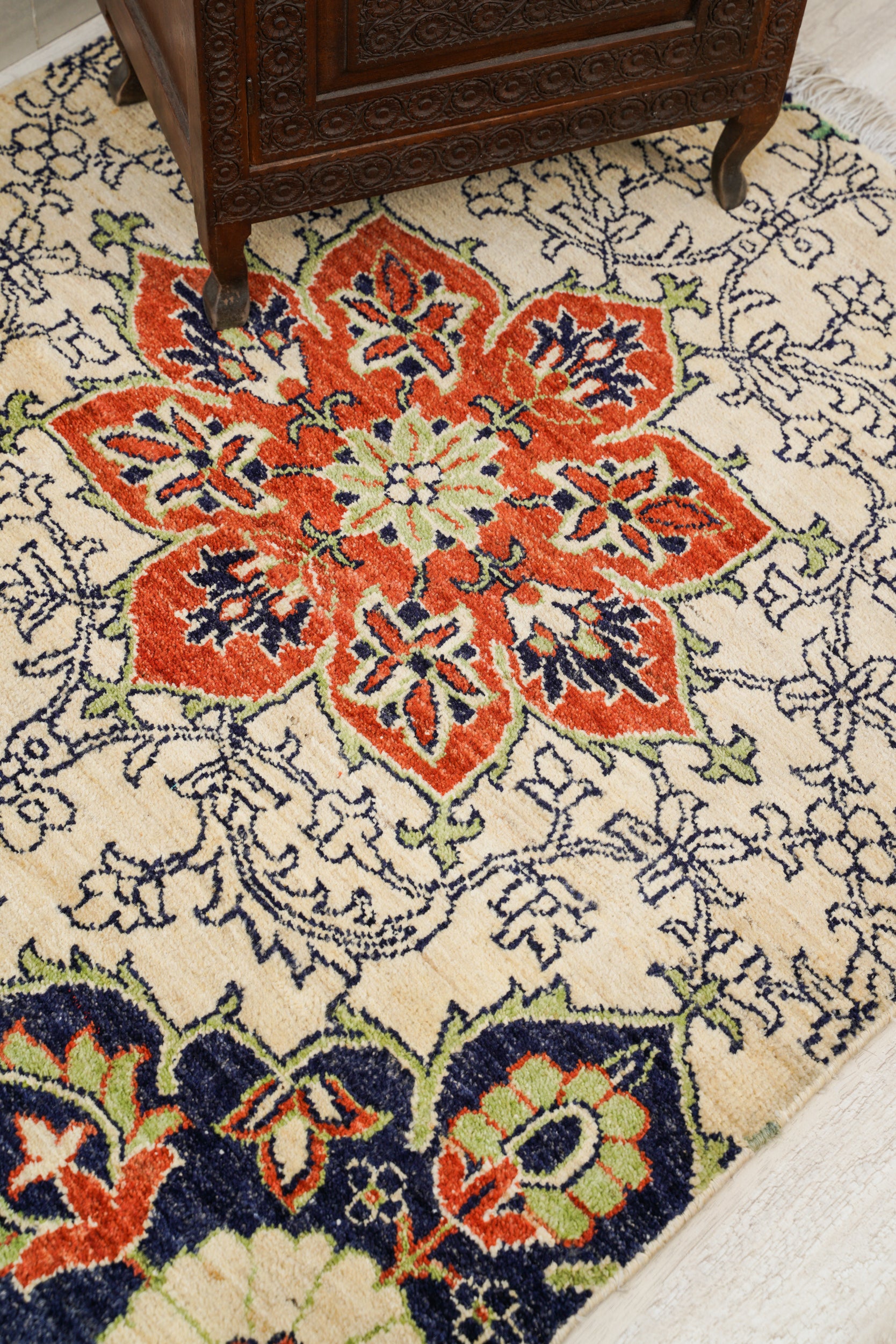 Modern Afghan Rug 4'2" x 3'1"
