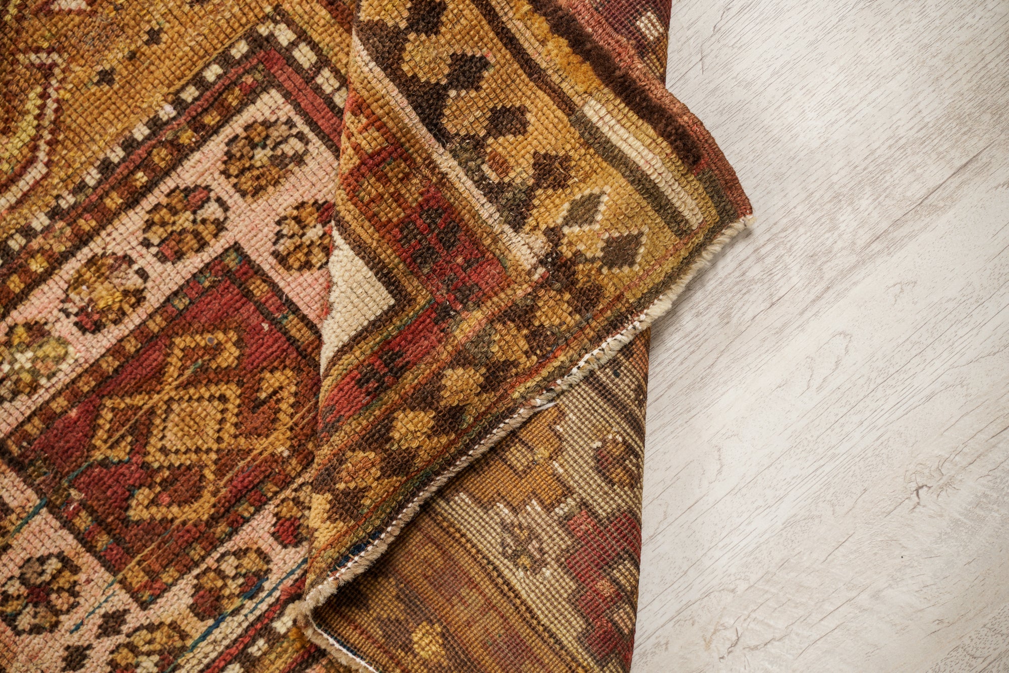 Antique Caucasian Kazak Hallway Rug 10'4" x 3'8"