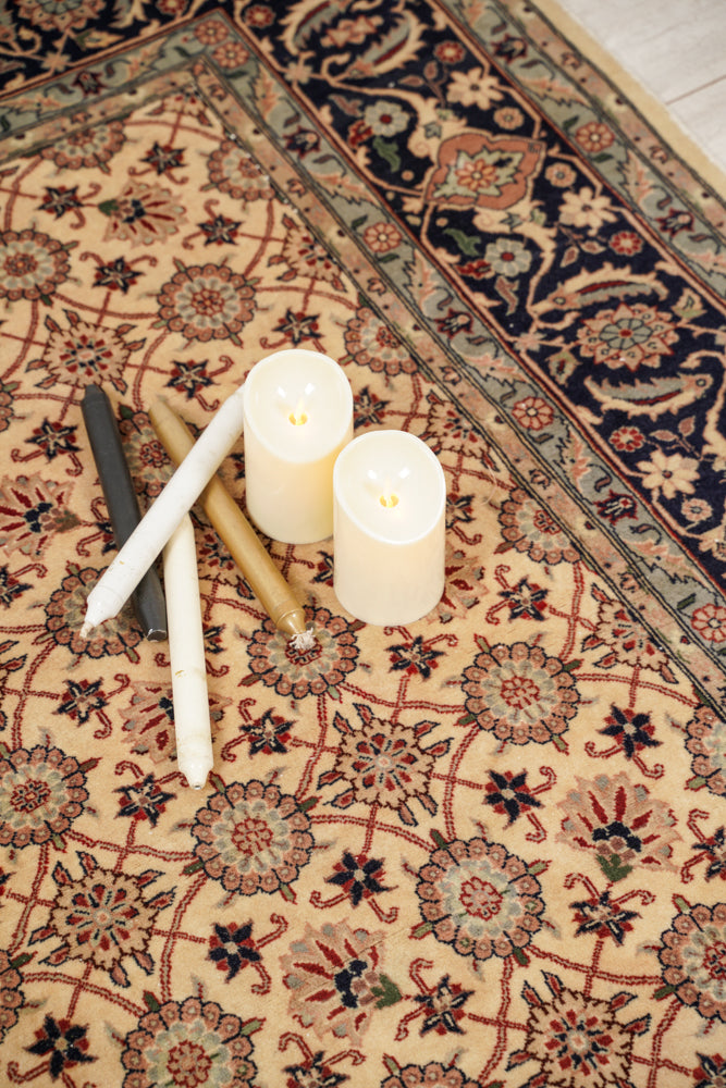 Vintage Lahore Herati Rug 6'3" x 6'