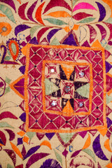 Vintage Indian Phulkari Textile 5'6"x 3'9"