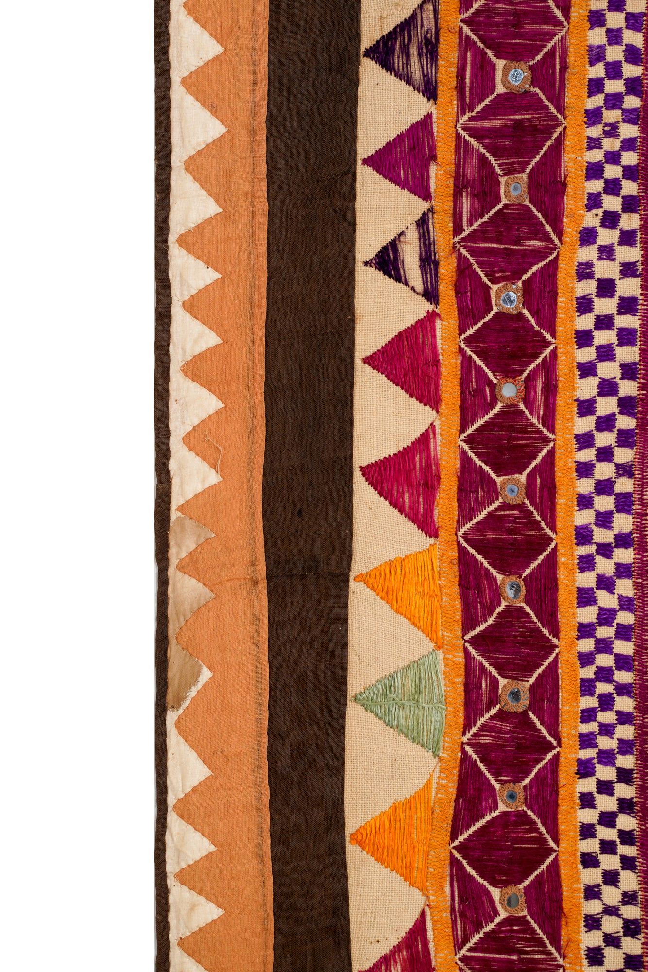 Vintage Indian Phulkari Textile 5'6"x 3'9"