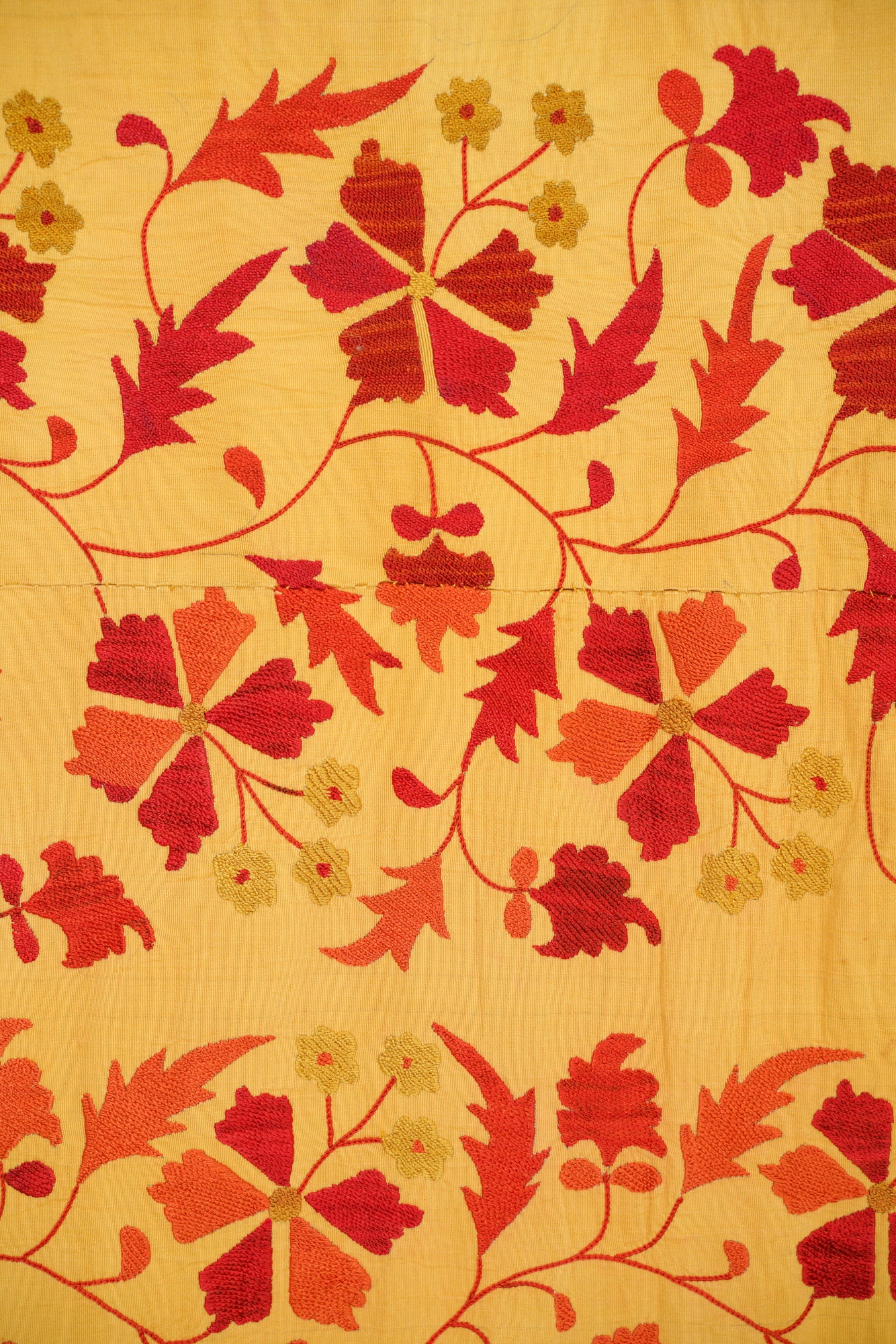Vintage Suzani Silk Hand Embroidery 8'6" x 7'4"