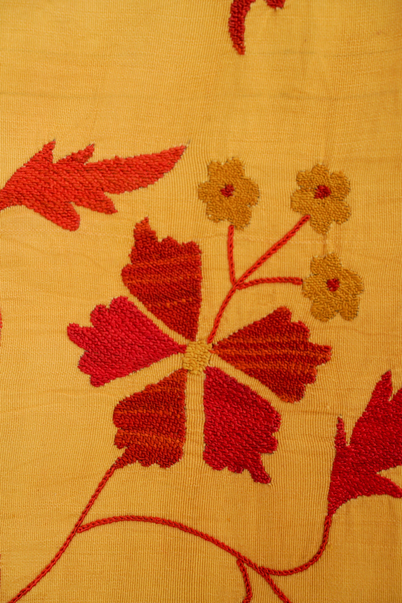 Vintage Suzani Silk Hand Embroidery 8'6" x 7'4"