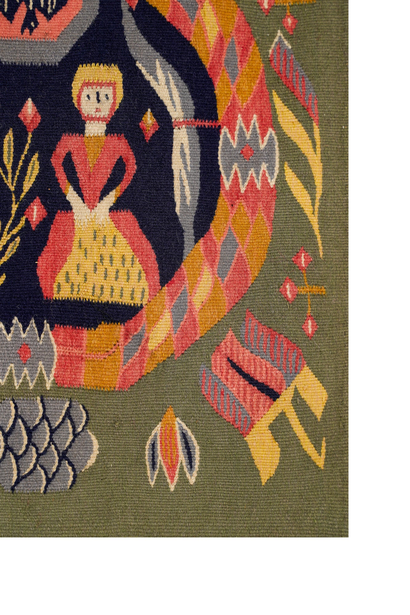 Antique Scandinavian Tapestry (The Annunciation) 3'3" x 1'6"