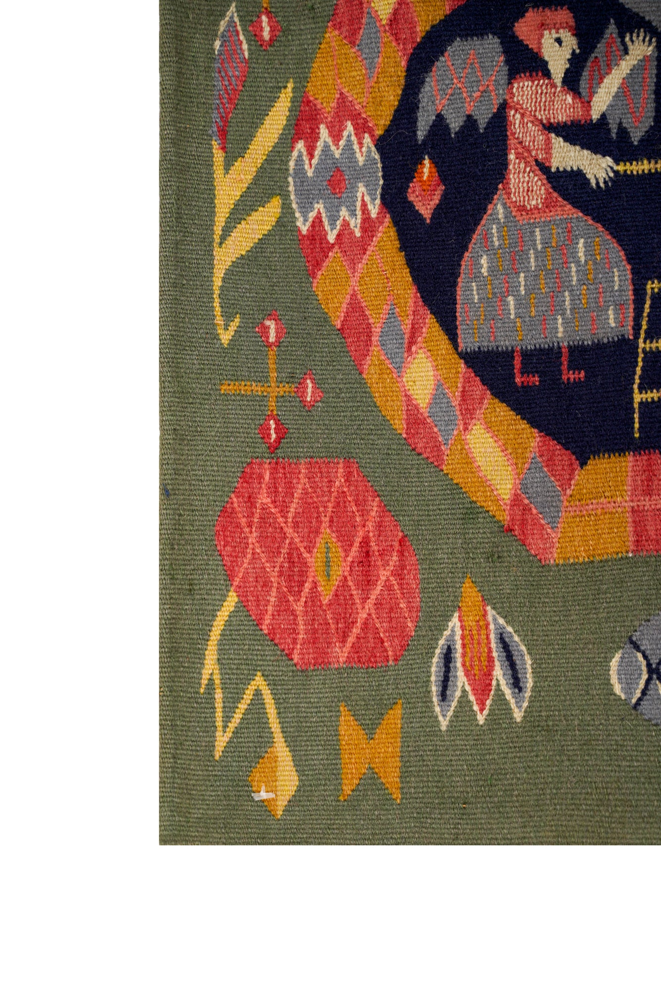 Antique Scandinavian Tapestry (The Annunciation) 3'3" x 1'6"