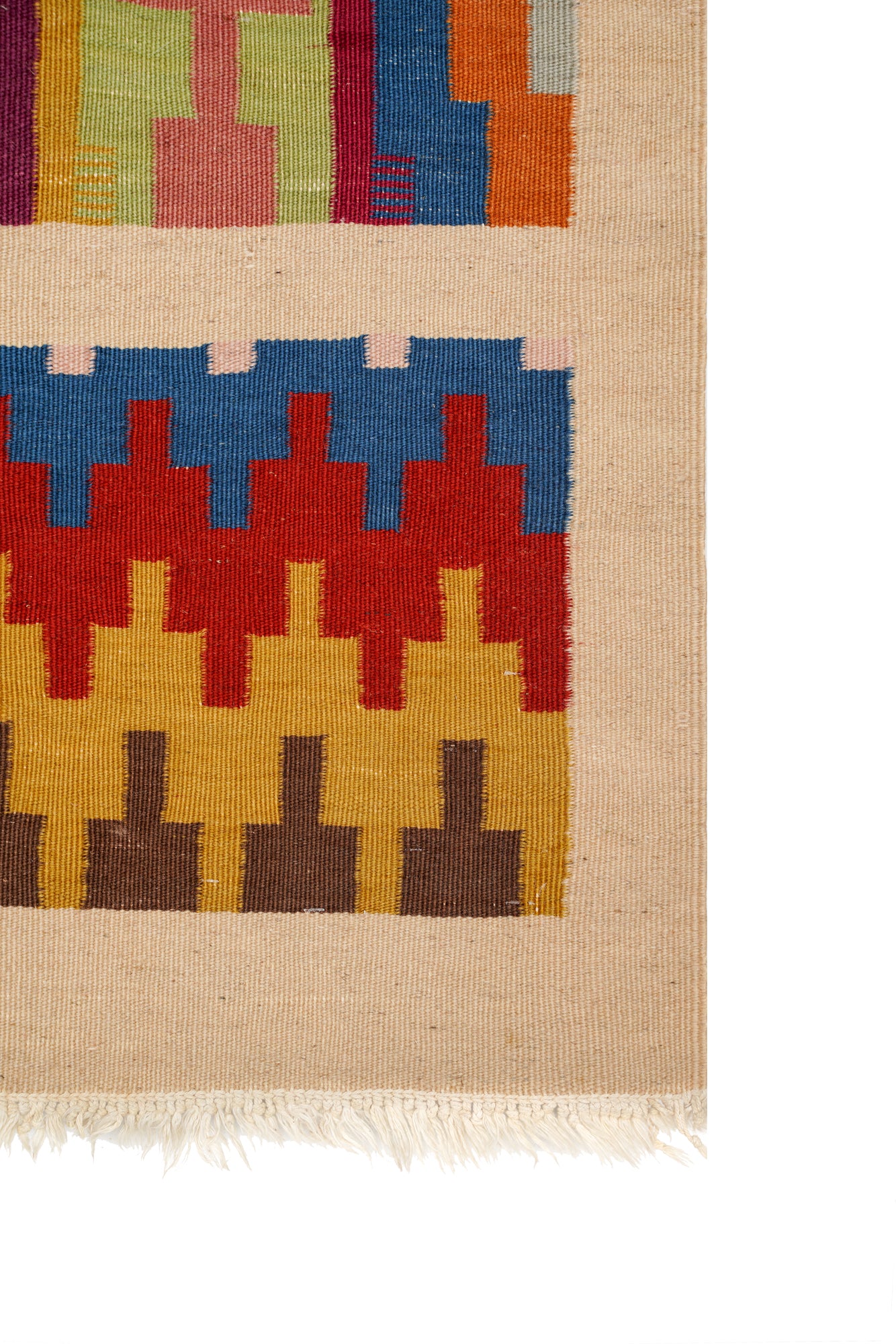 Vintage Tunisian Gufsa Kilim 3'4" x 1'8"