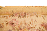 Aubusson tapestry French antique 19th century chair back hanging  4' x 2'