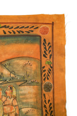 Antique Indian Maharajah Painting Textile 4'11" x 1'8"