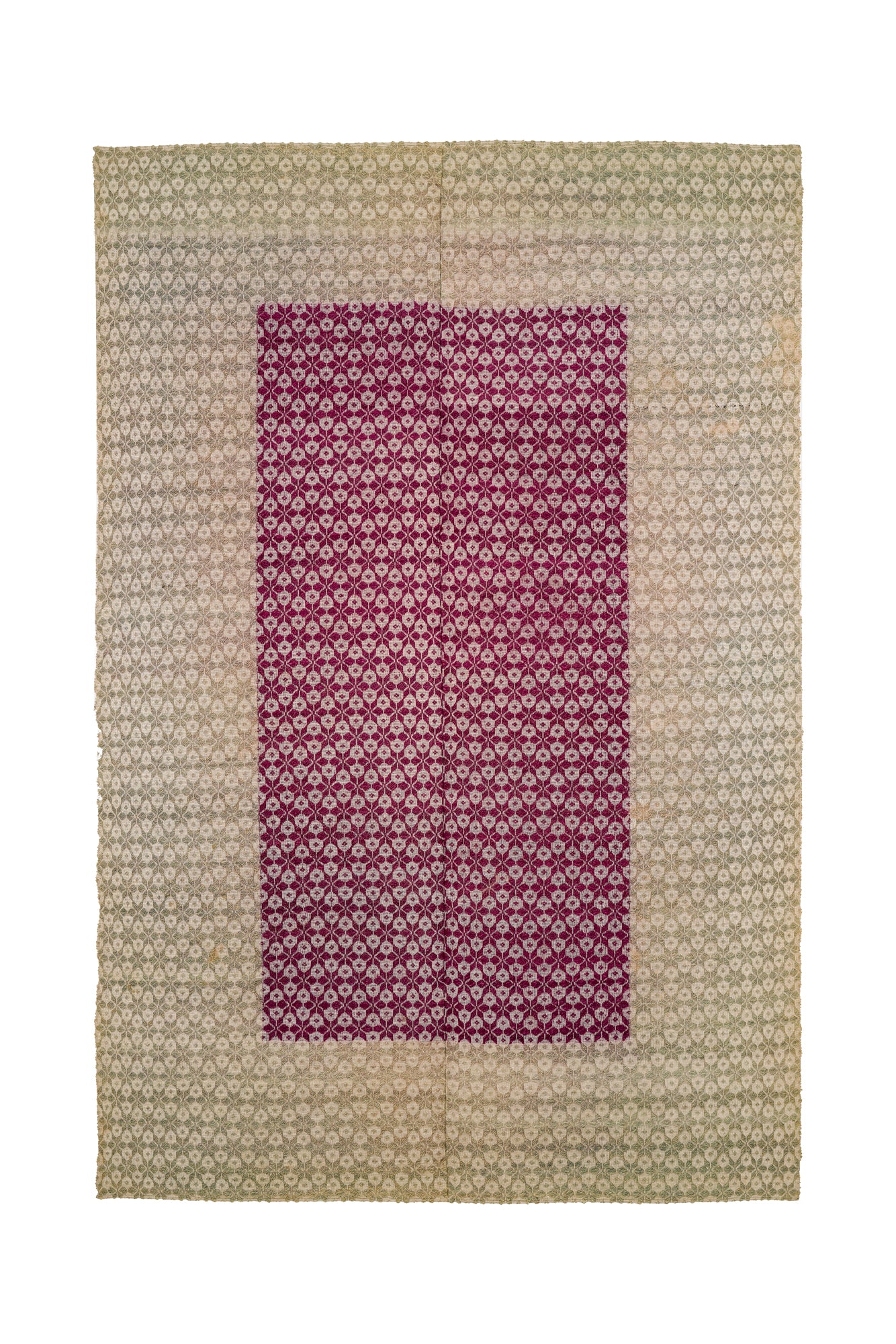 Antique Scandinavian Loom Textile 7'1" x 5'