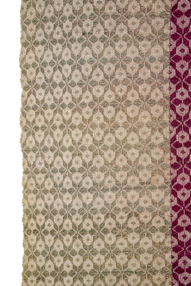 Antique Scandinavian Loom Textile 7'1" x 5'