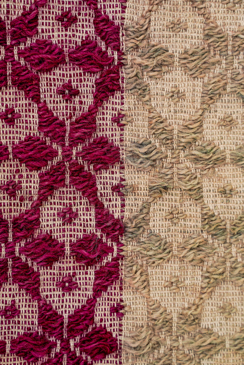 Antique Scandinavian Loom Textile 7'1" x 5'