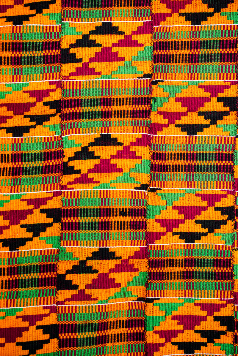 Vintage African Kente Textile 5'3" x 3'6"
