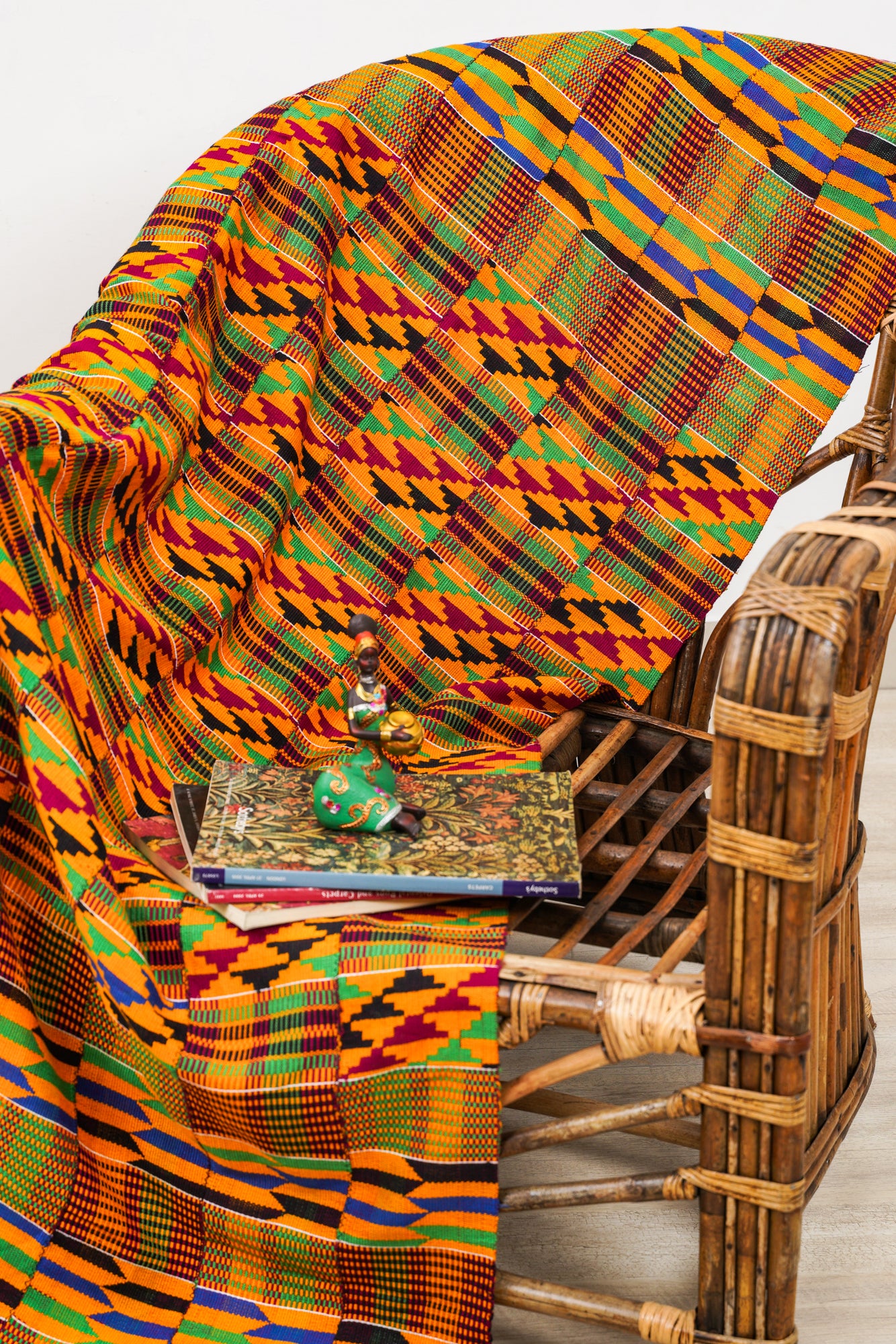 Vintage African Kente Textile 5'3" x 3'6"