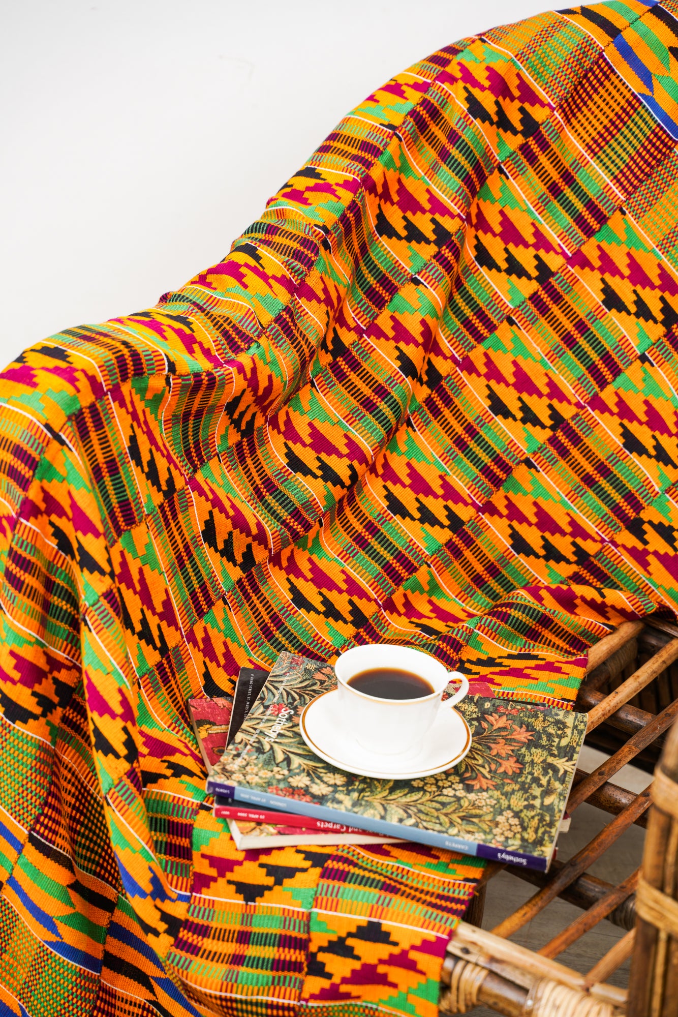Vintage African Kente Textile 5'3" x 3'6"
