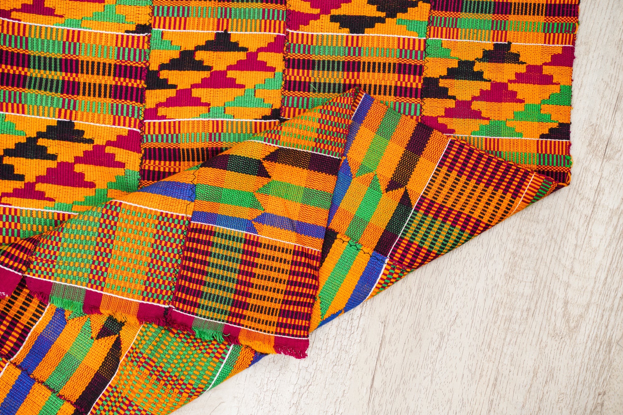 Vintage African Kente Textile 5'3" x 3'6"