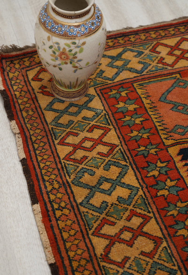 Modern Kazak Hallway Runner Rug 10'10" x 3'