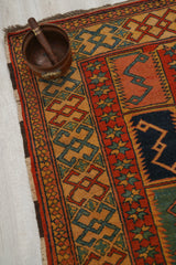 Modern Kazak Hallway Runner Rug 10'10" x 3'