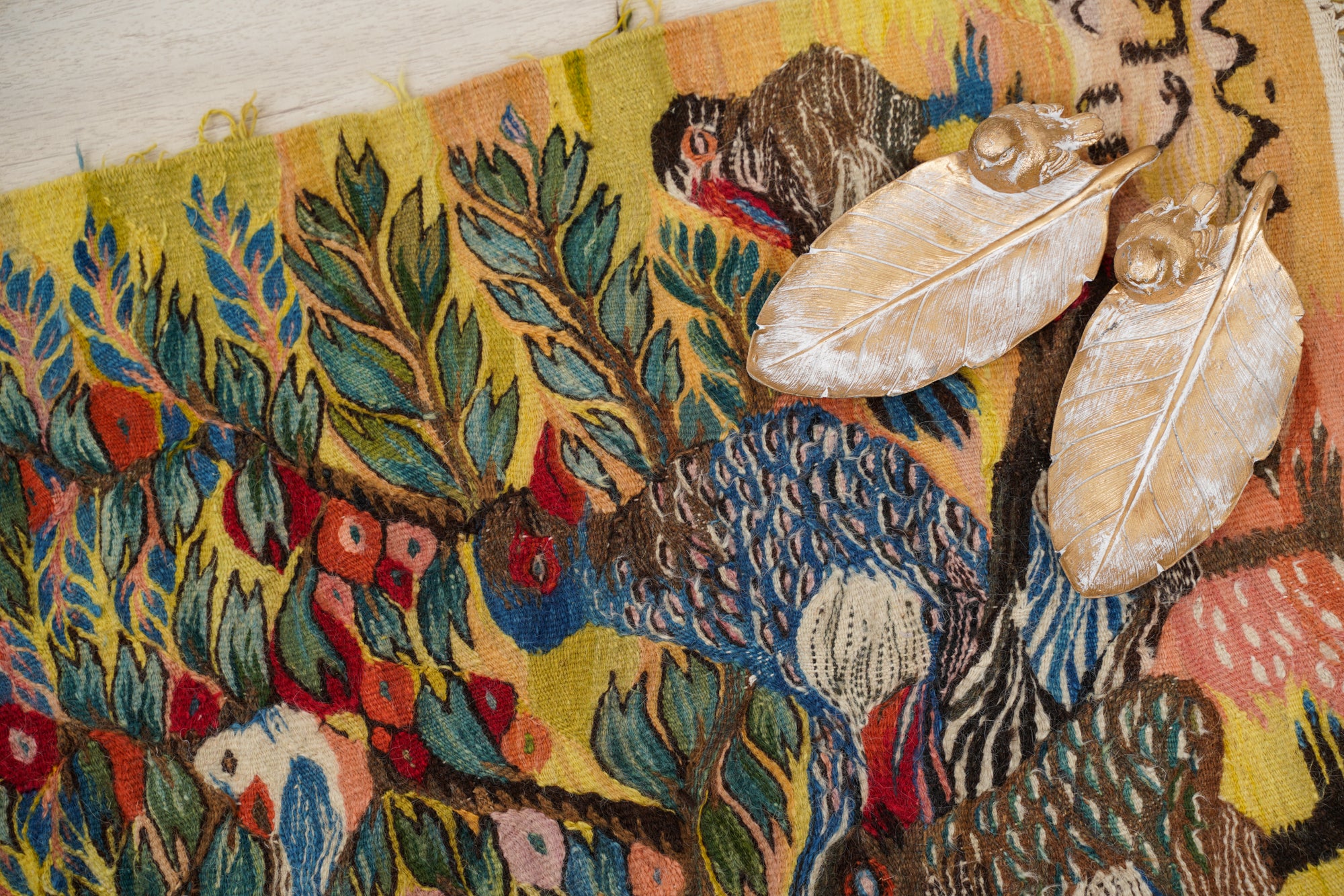 Vintage Naturalistic Egyptian Tapestry (Wissa Wassef) 2'10" x 2'