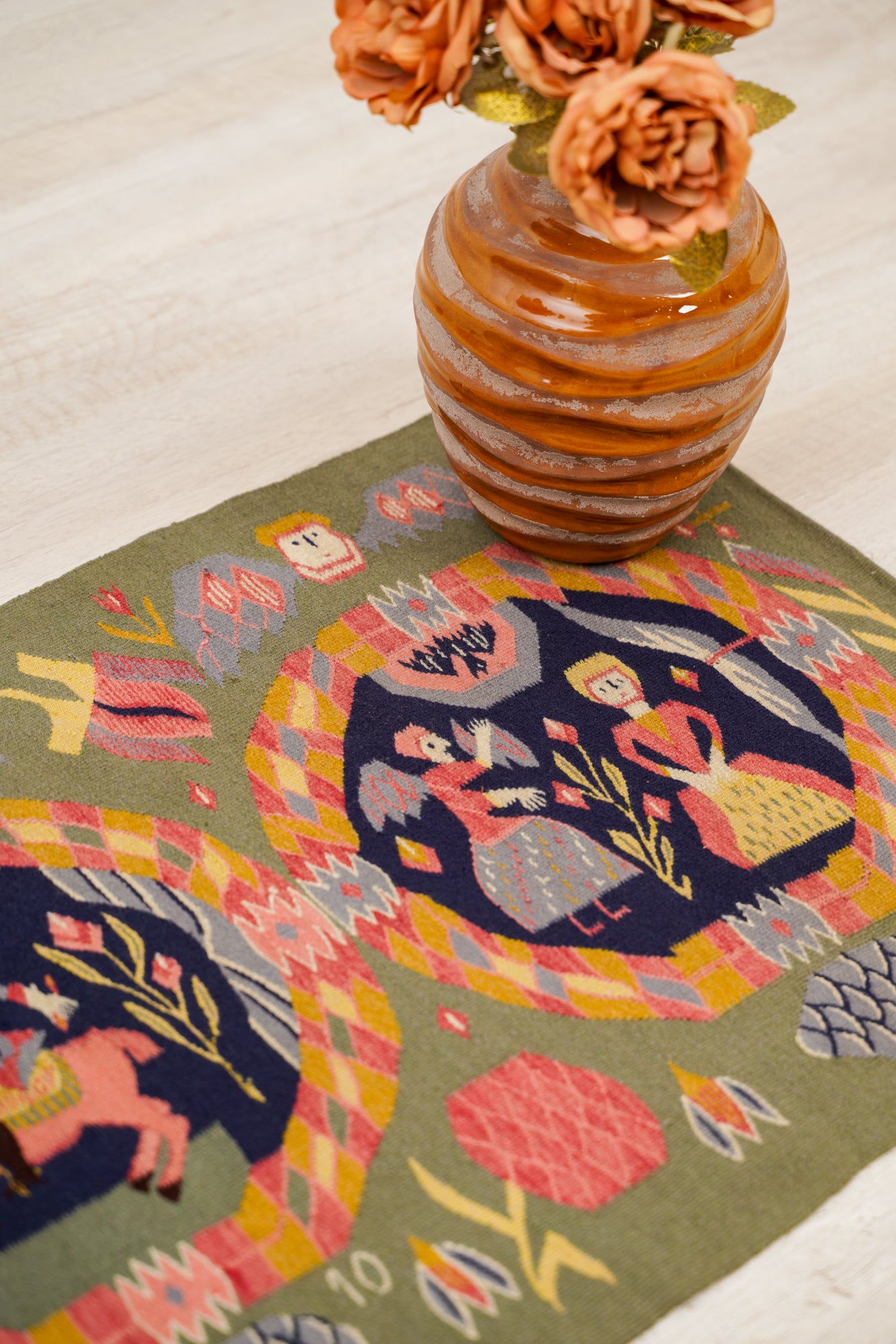 Antique Scandinavian Tapestry (The Annunciation) 3'3" x 1'6"