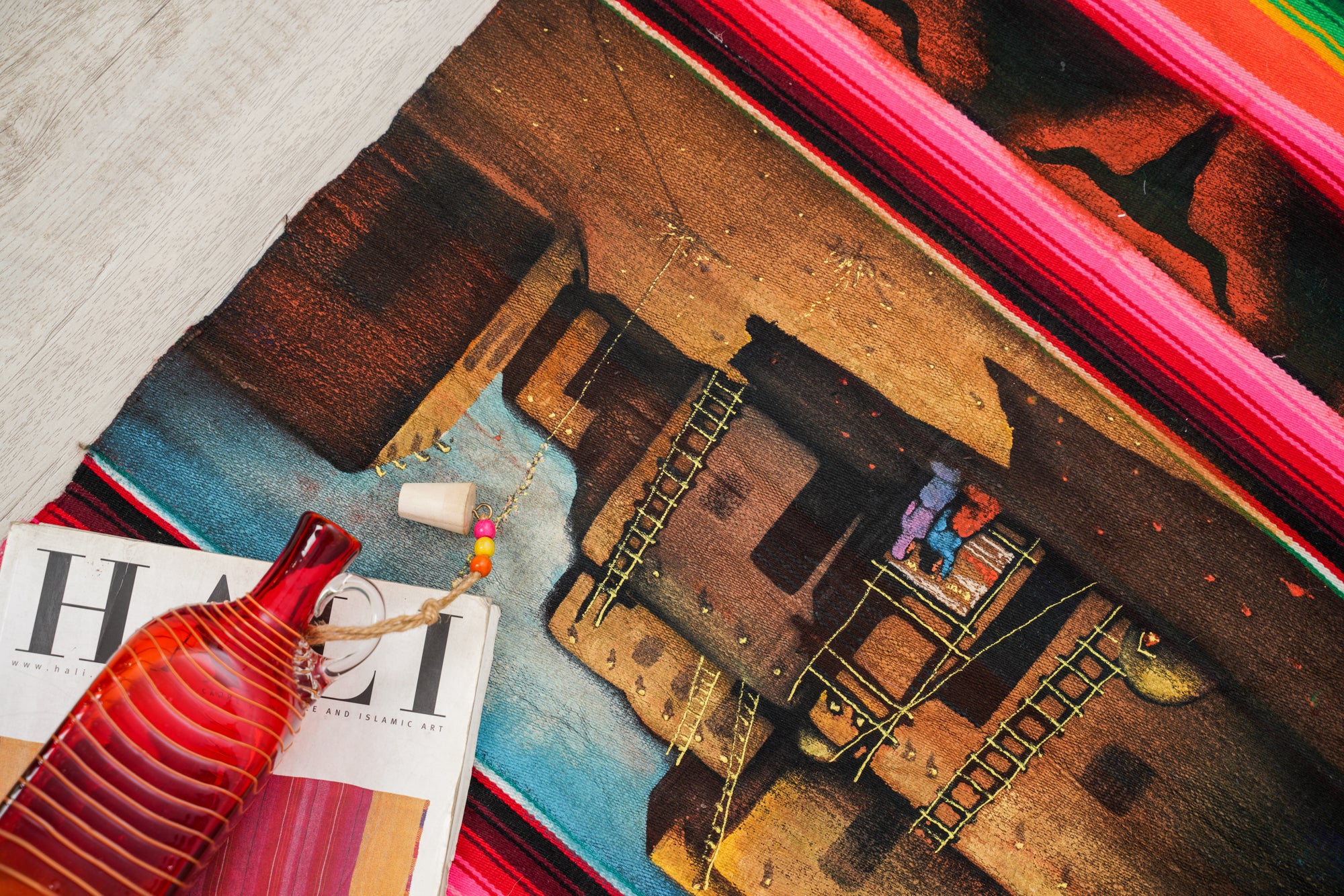 Vintage South American Kilim 4'4" x 2'