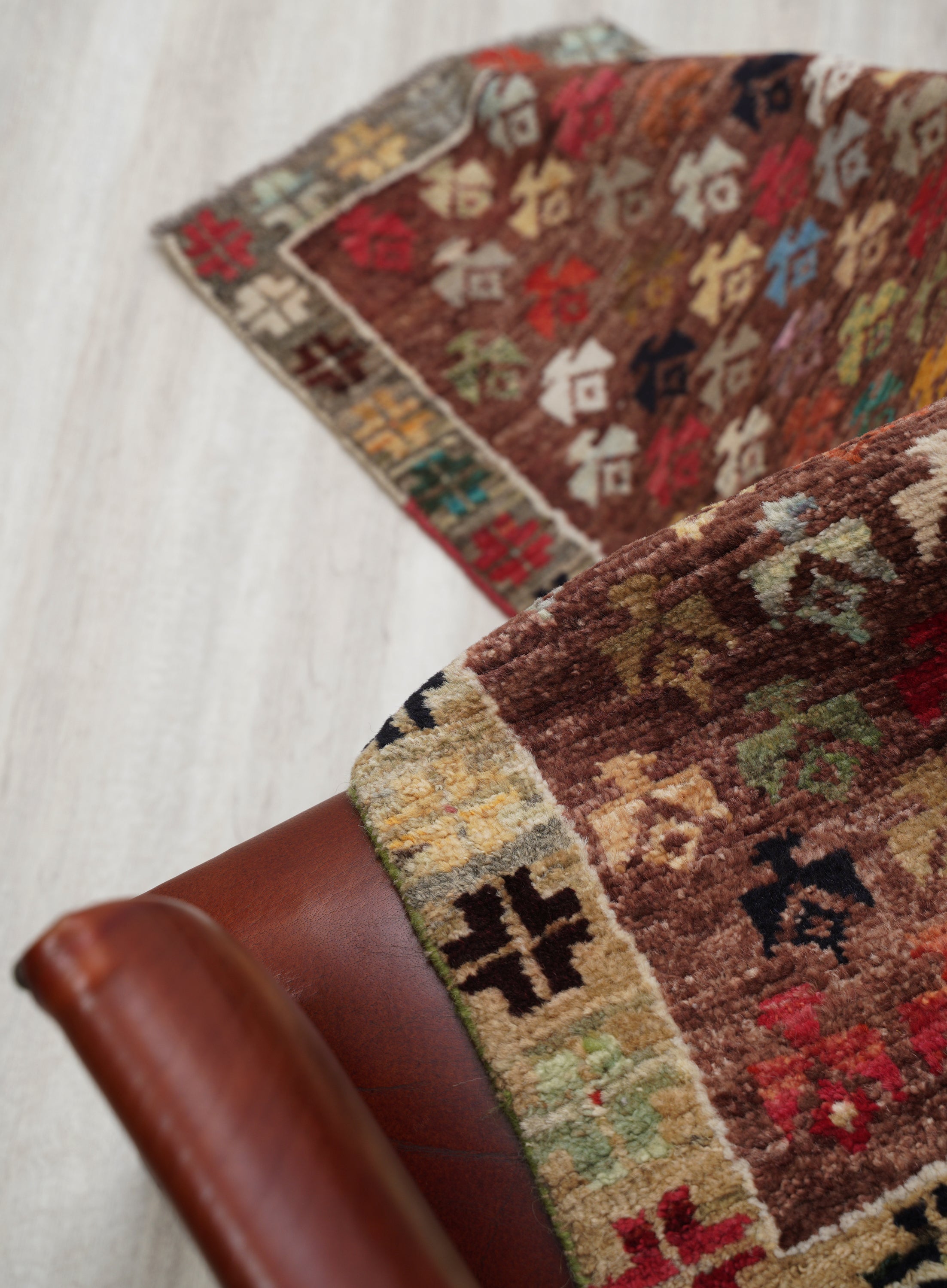 Vintage Afghan Tribal Rug 4'5" x 2'9"