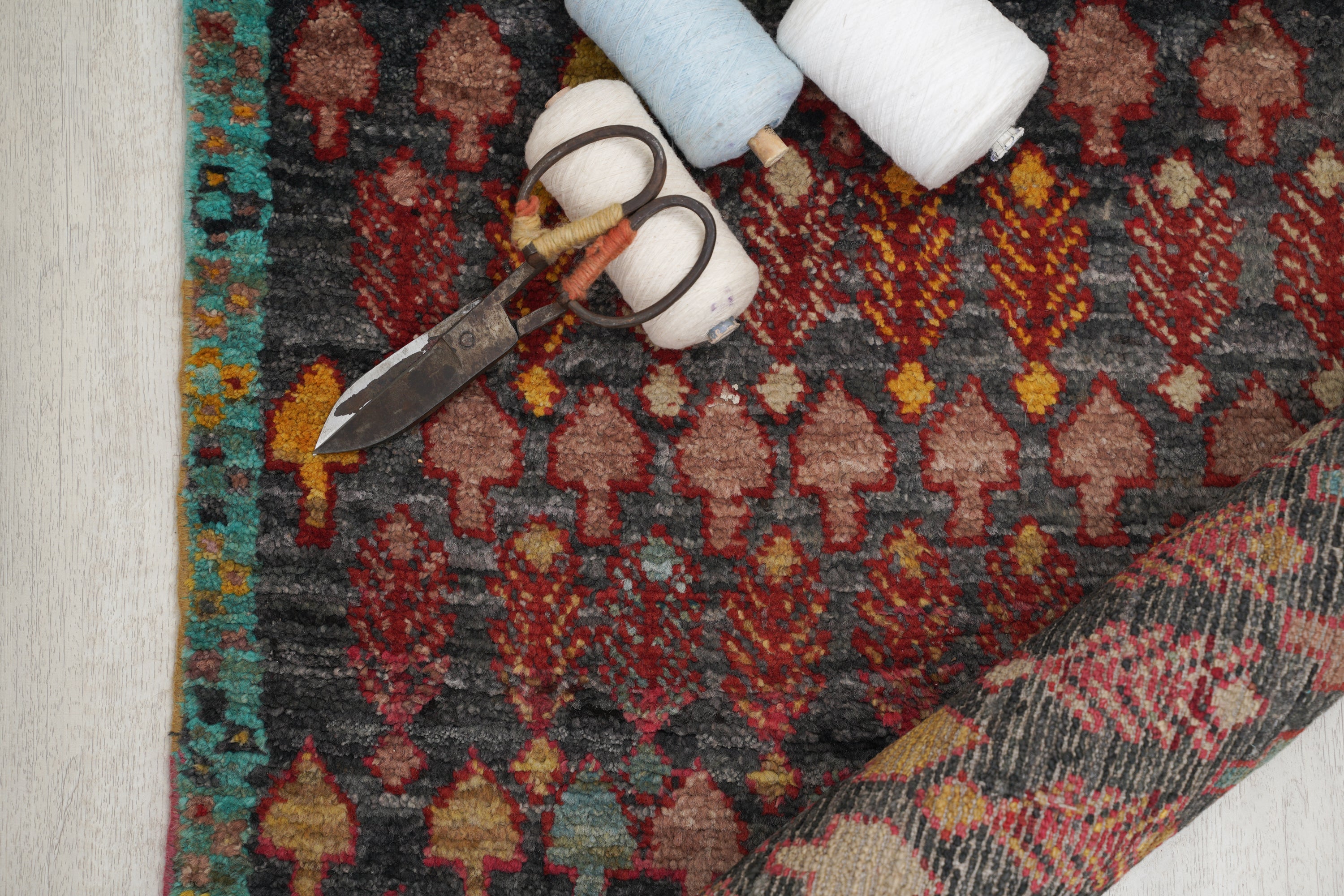 Vintage Afghan Rug 5'3" x 3'8"