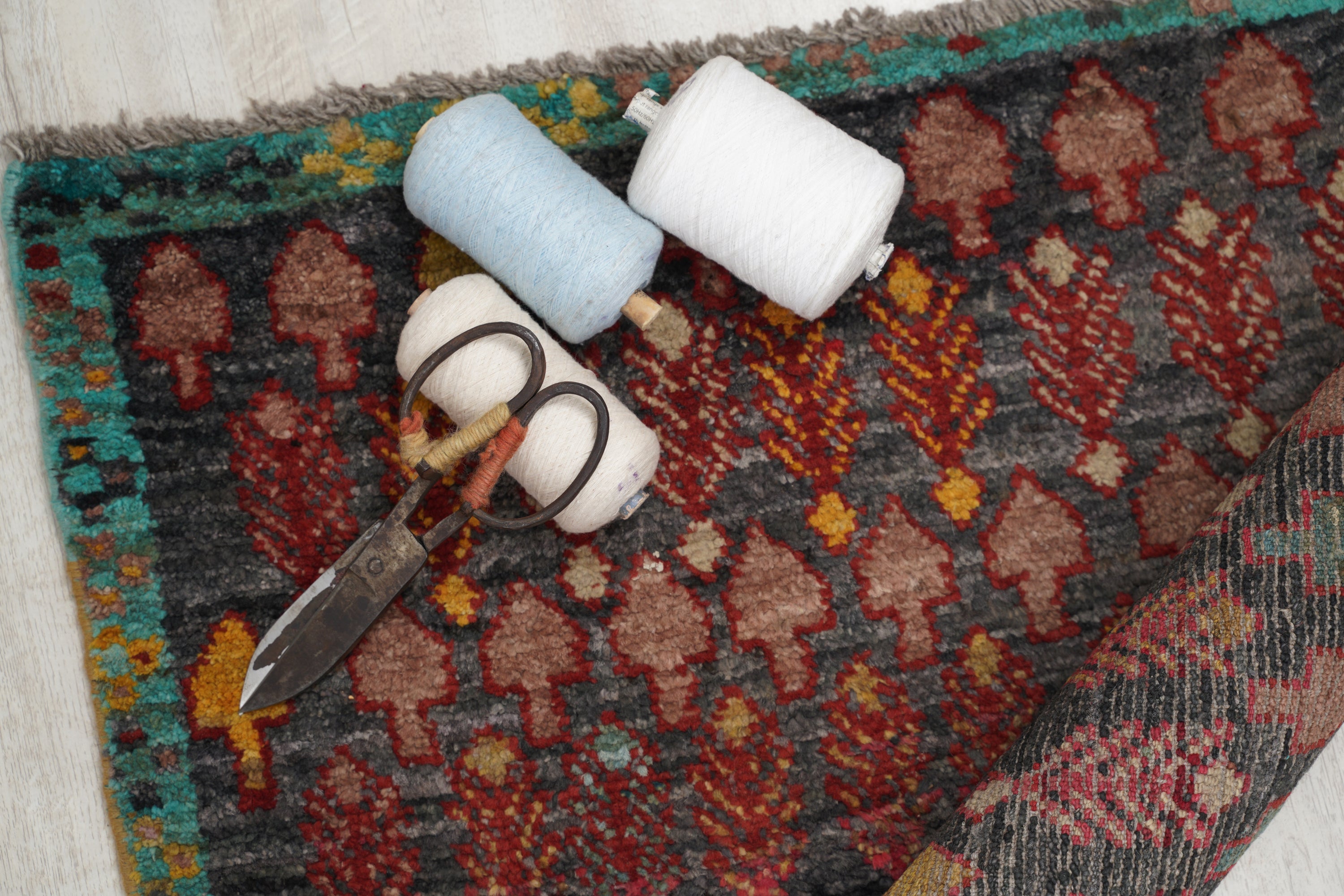 Vintage Afghan Rug 5'3" x 3'8"