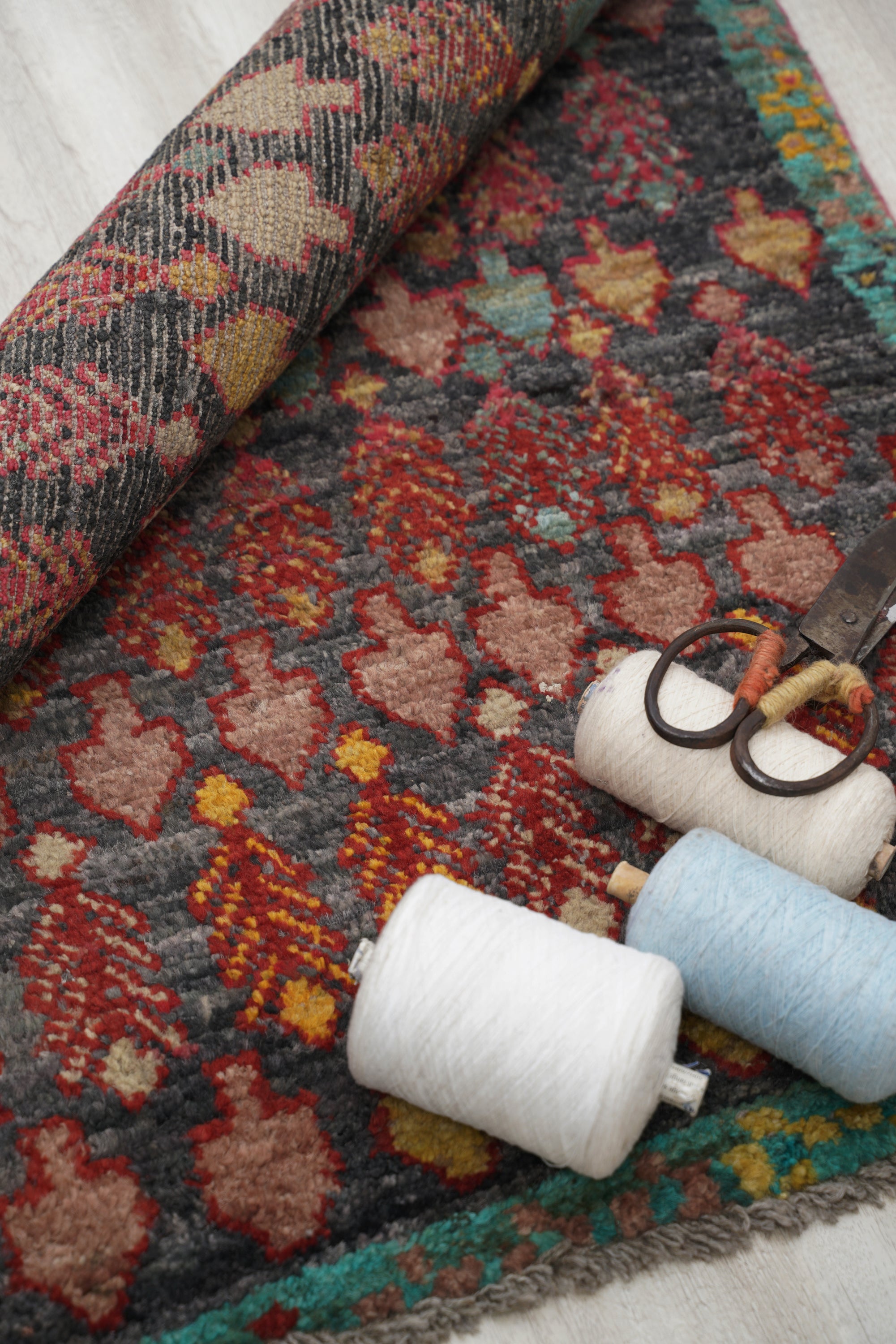 Vintage Afghan Rug 5'3" x 3'8"