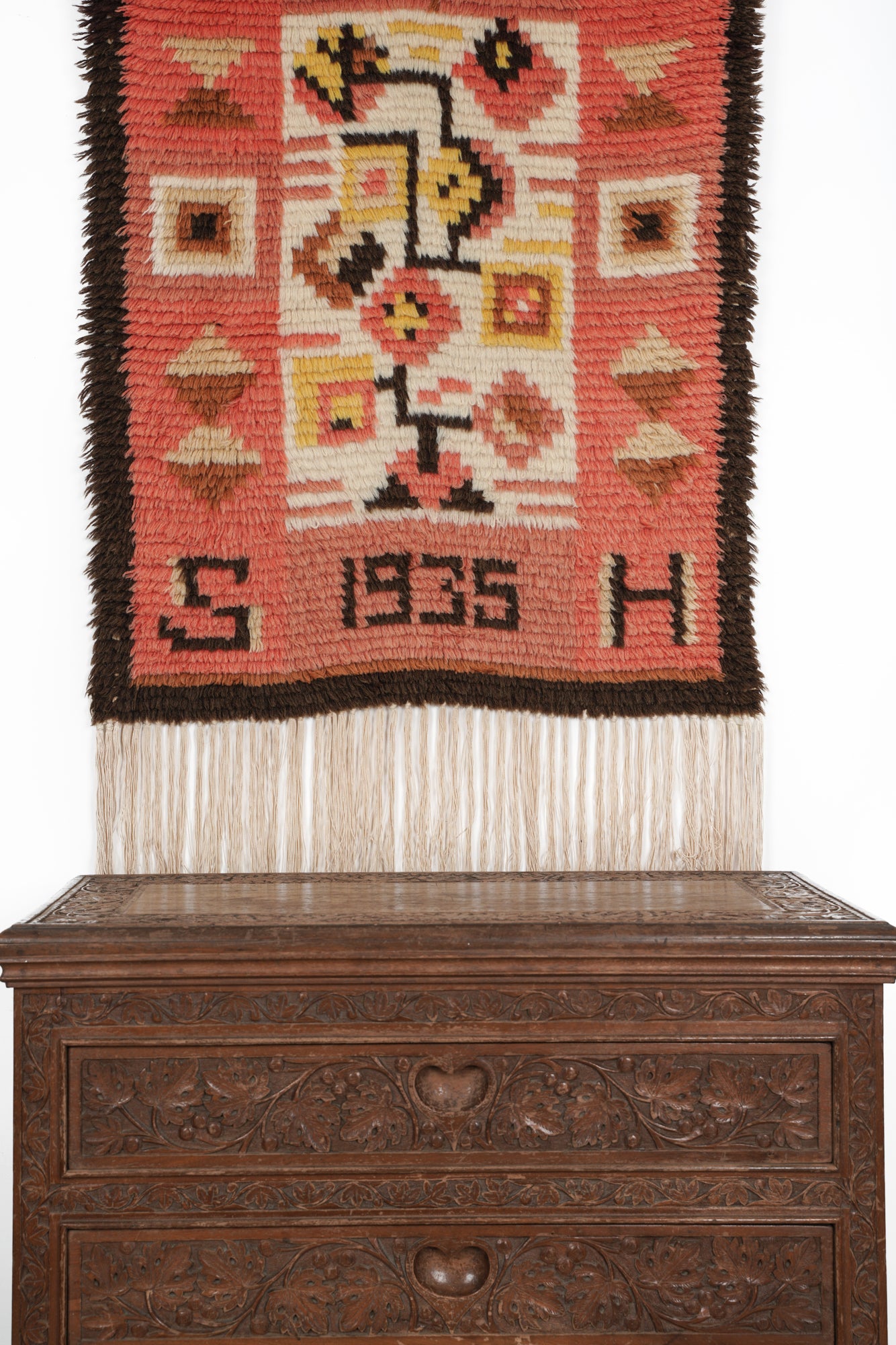 Antique Scandinavian Rya Rug 3' x 2'2"