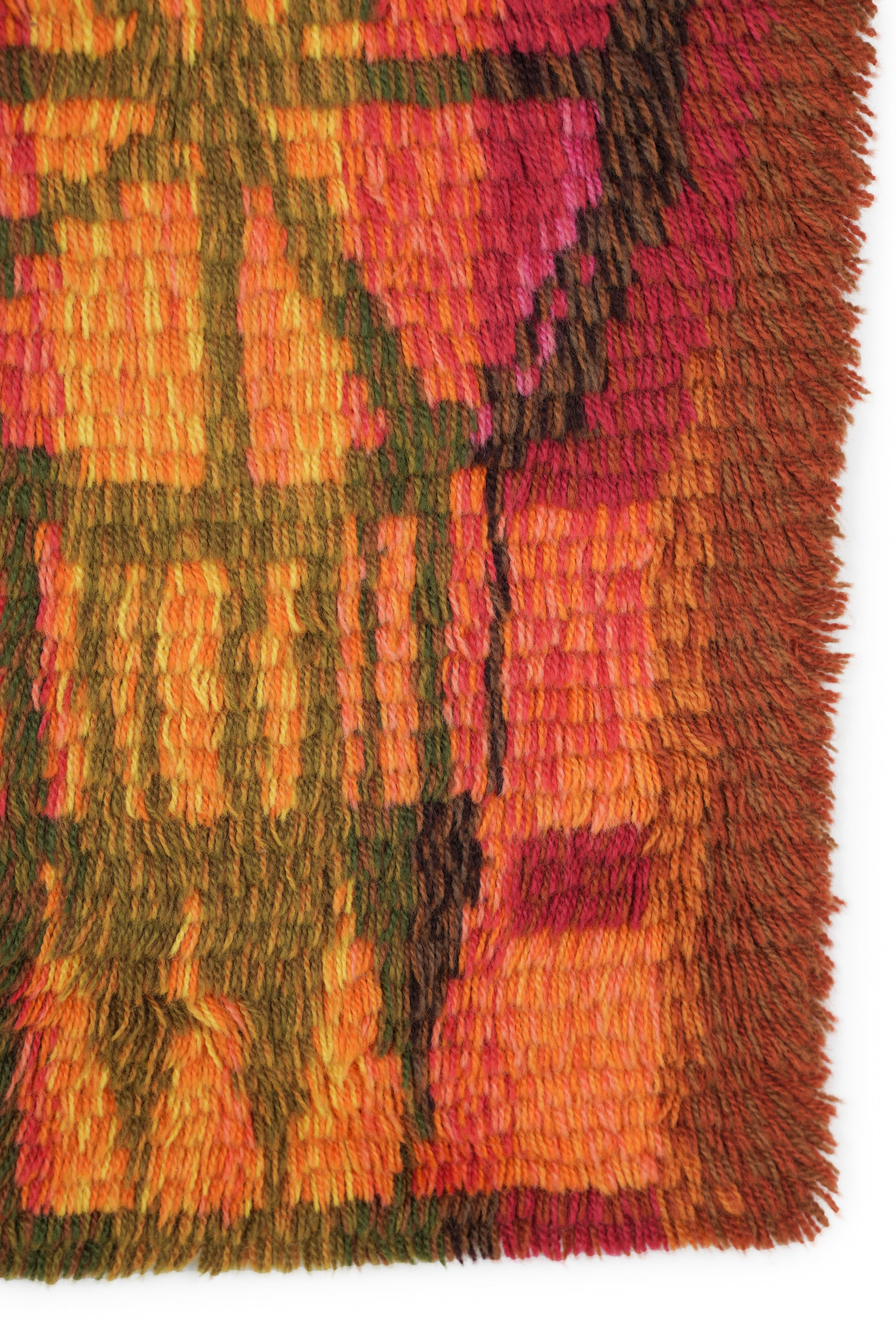 Vintage Scandinavian Rya Rug 4' x 1'7"